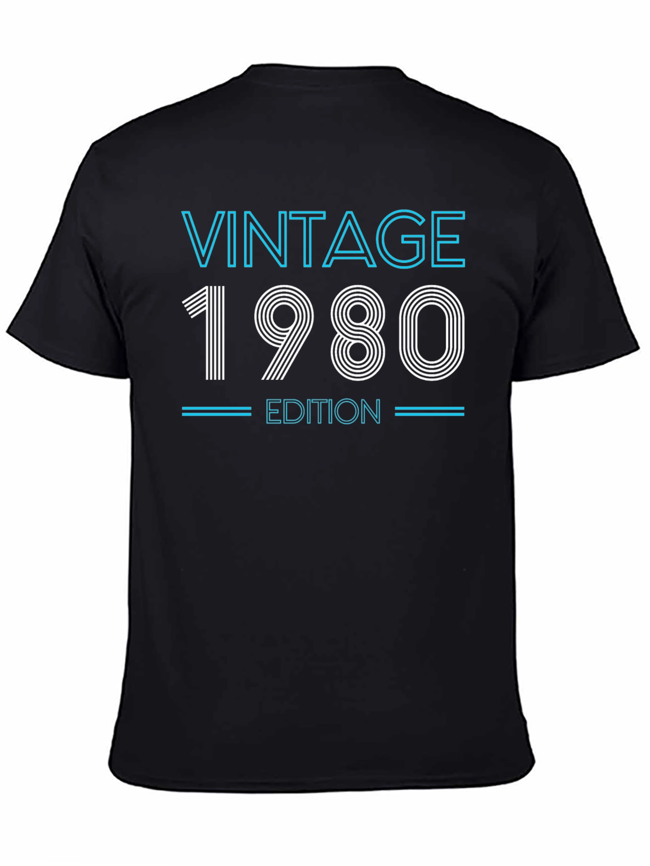 Black Vintage 1980 Edition Graphic T-Shirt view 4
