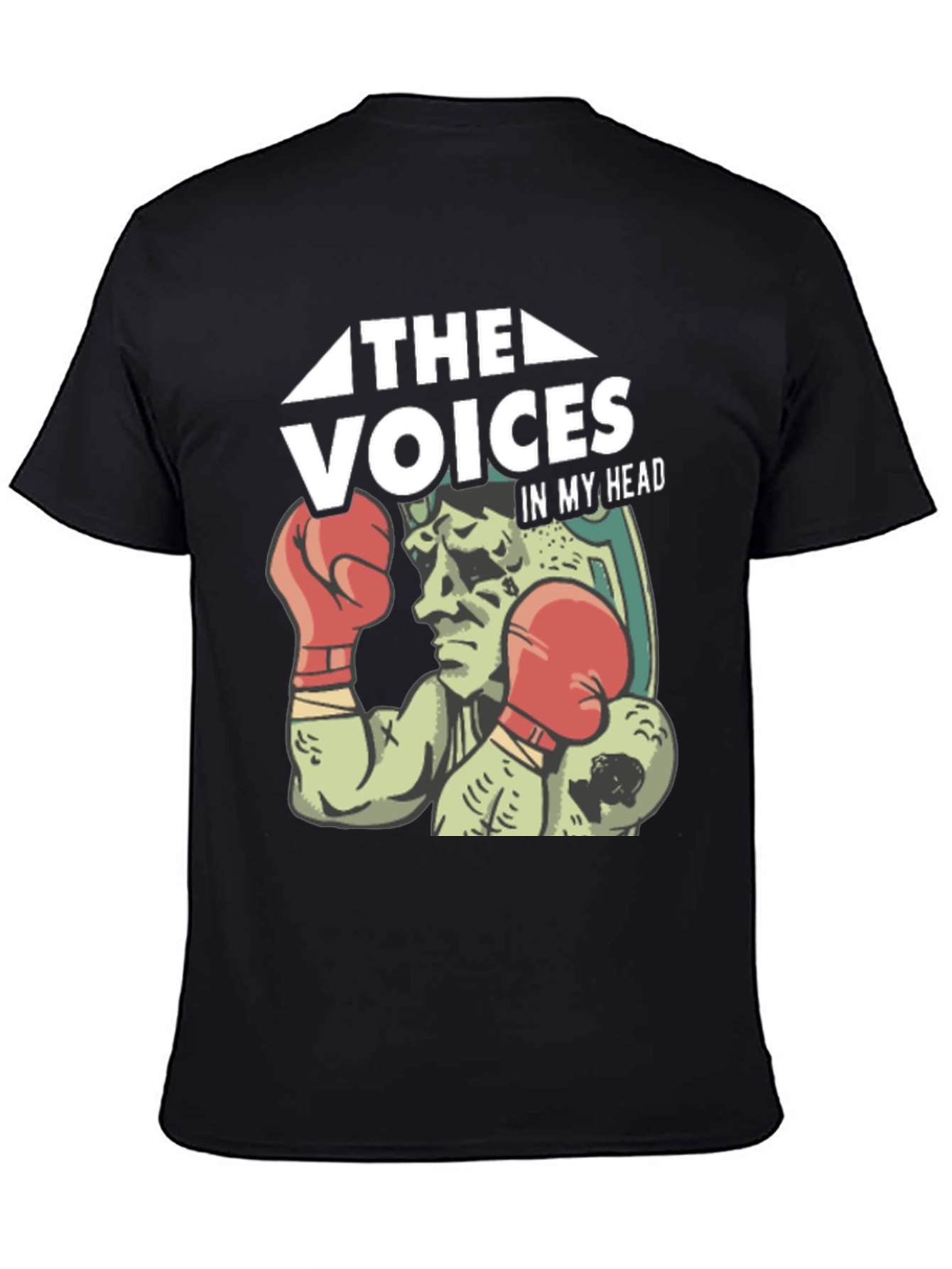 Black The Voices in My Head T-Shirt - Boxer Graphic Tee view 4