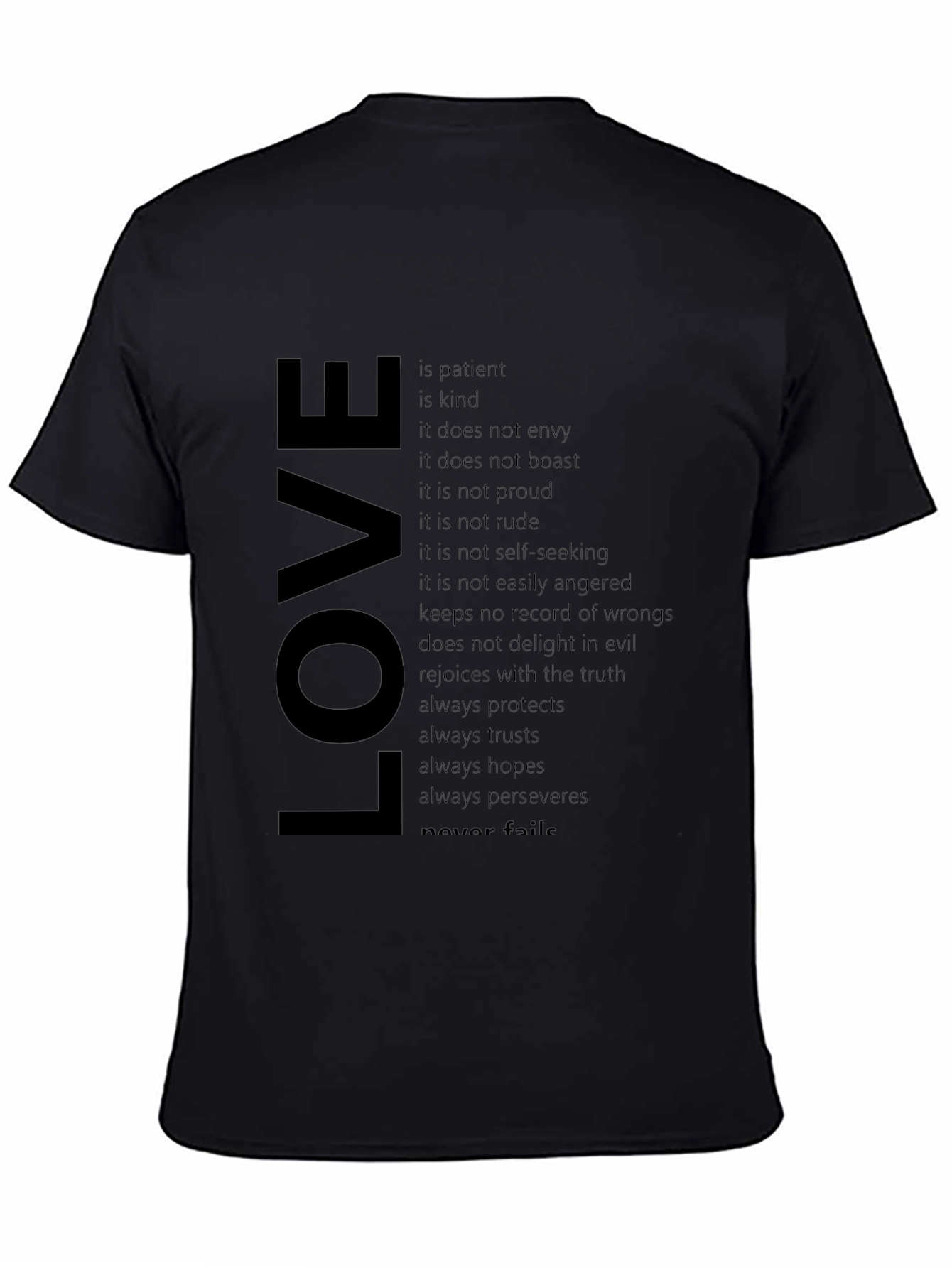 Black Love Definition T-Shirt - Inspirational Graphic Tee view 4