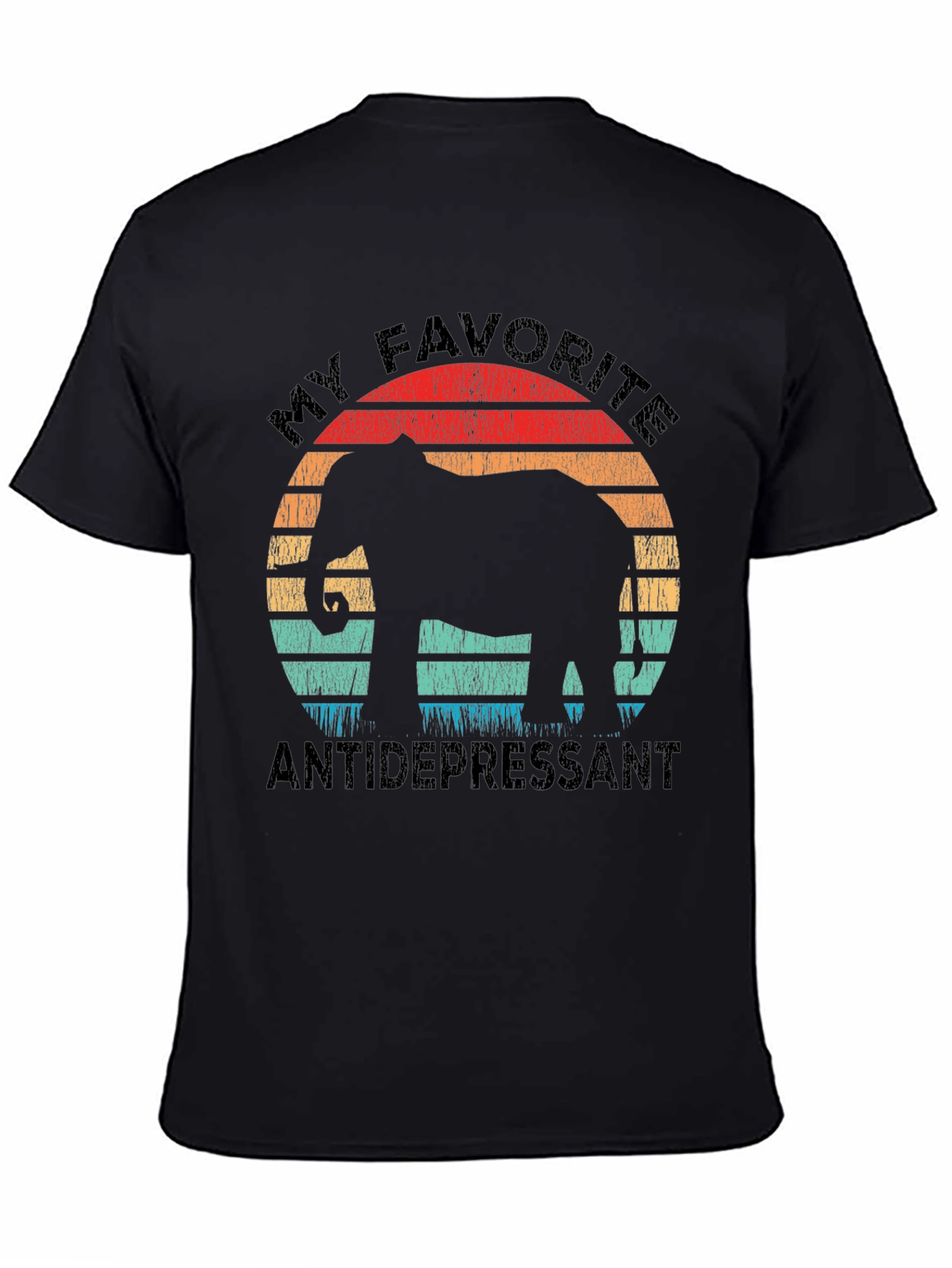 Black Elephant Antidepressant Tee - Comfort & Style view 4