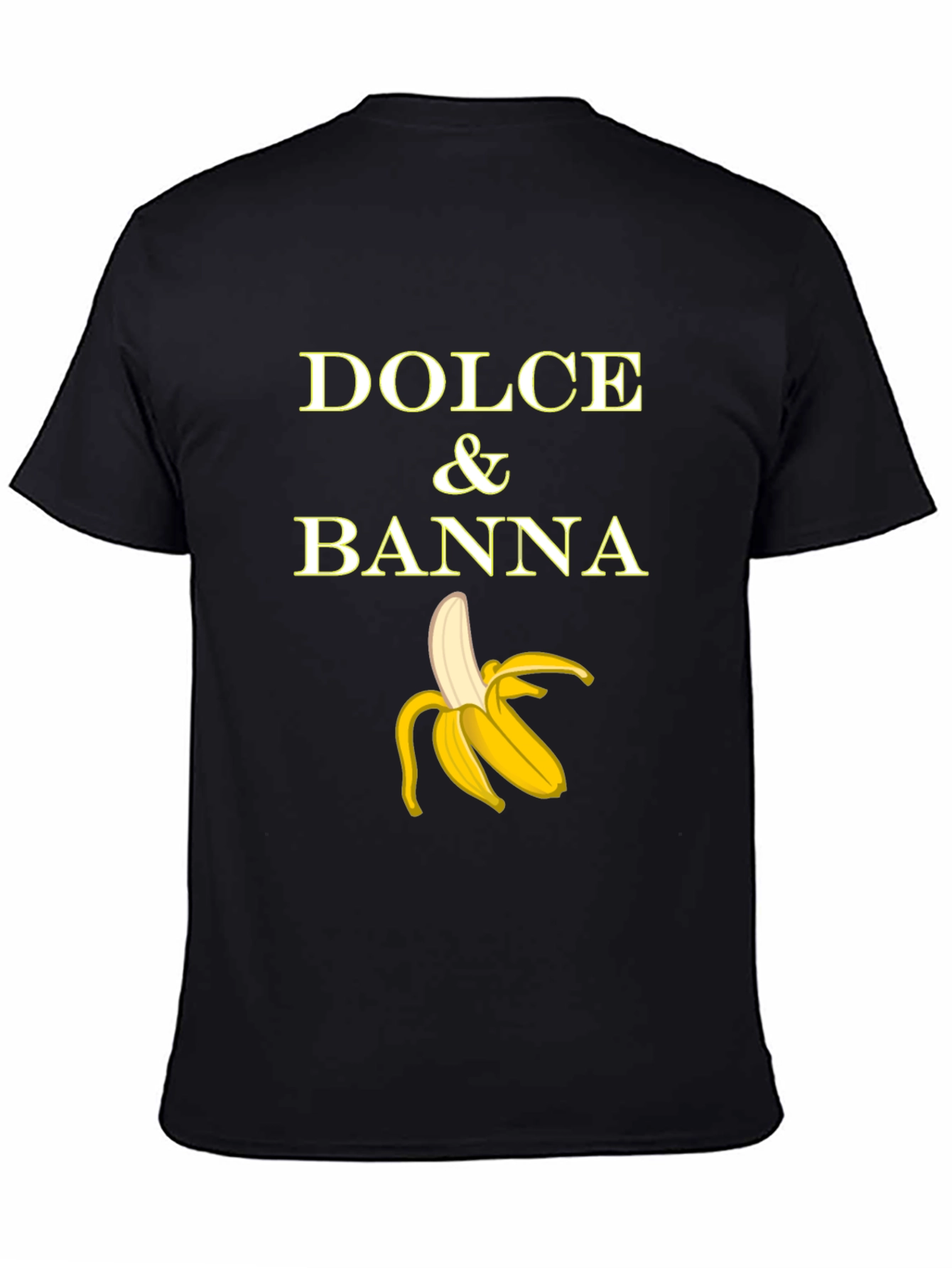 Black Dolce & Banna T-Shirt Funny Banana Graphic Tee view 4