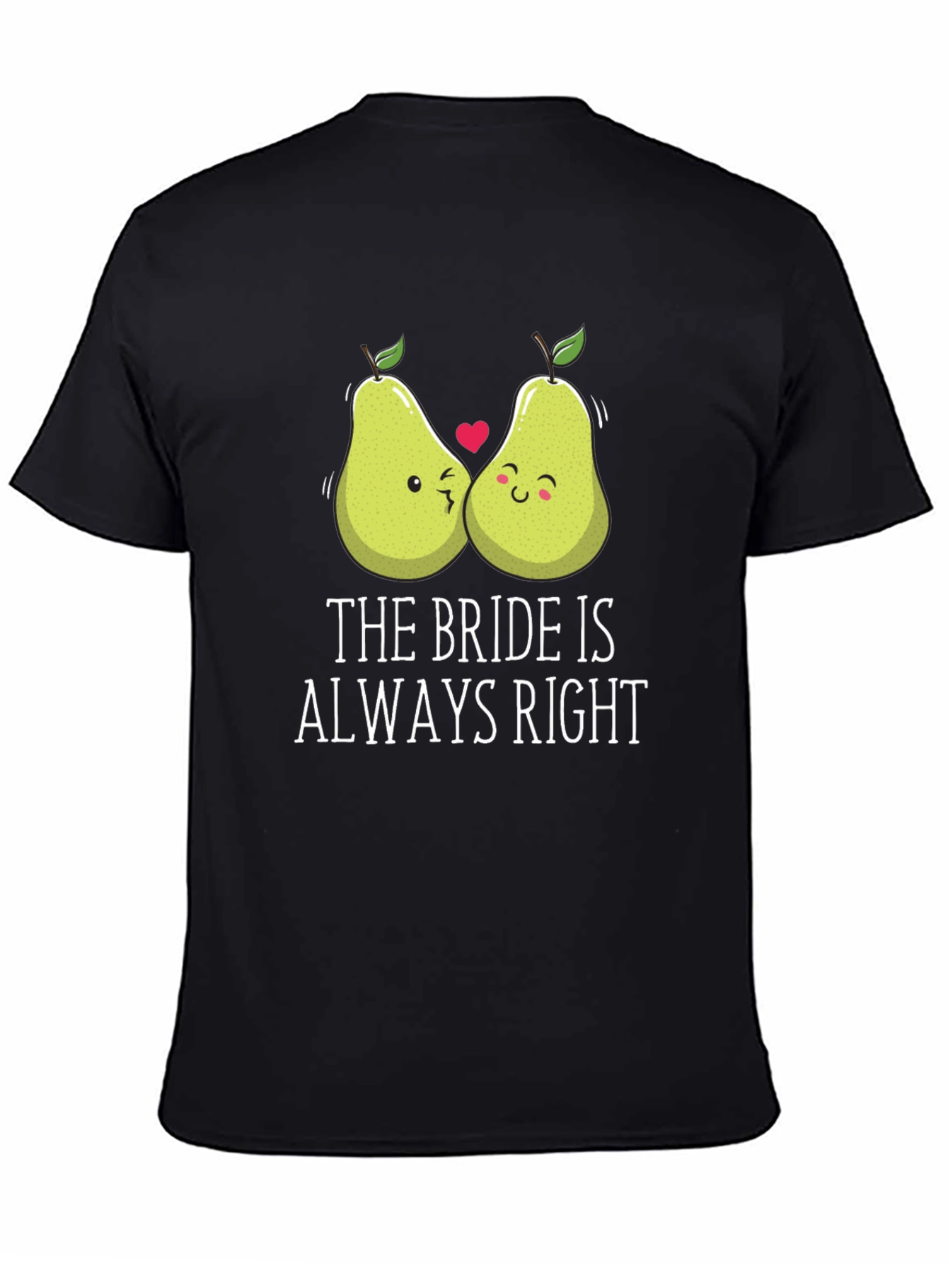 Black Funny Bride T-Shirt - The Bride Is Always Right view 4