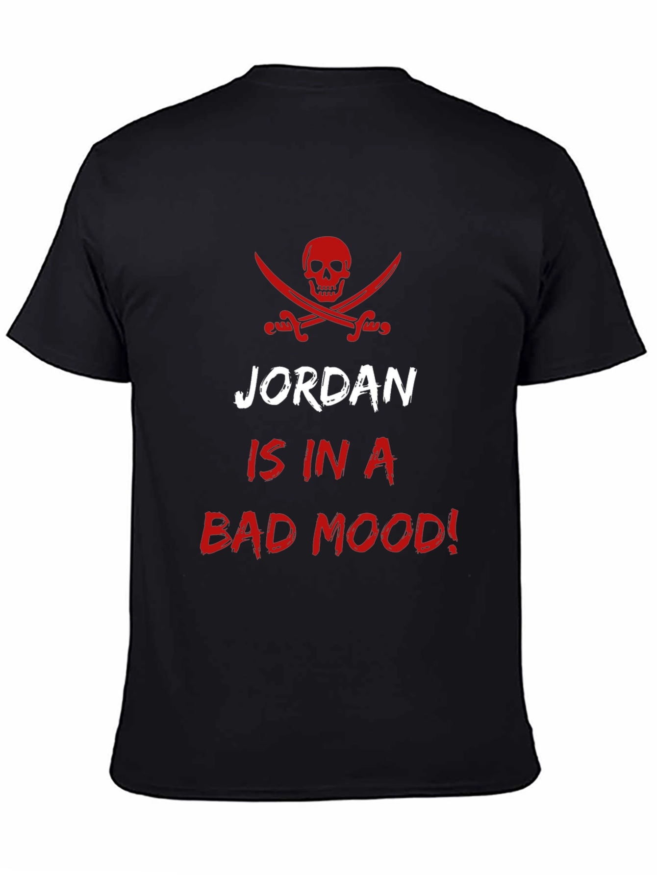 Black Jordan is in a Bad Mood! T-Shirt - Funny Graphic Tee view 4