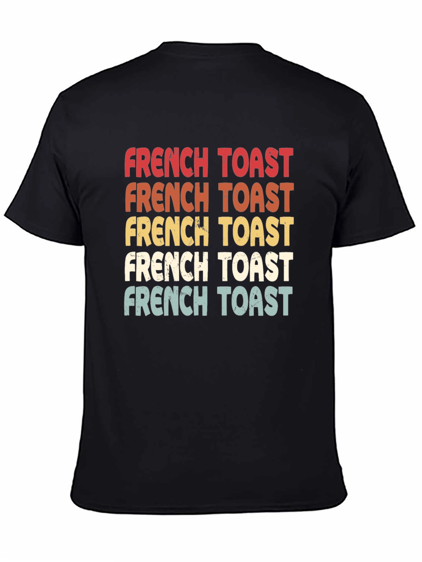 Black Retro French Toast Graphic Tee view 4
