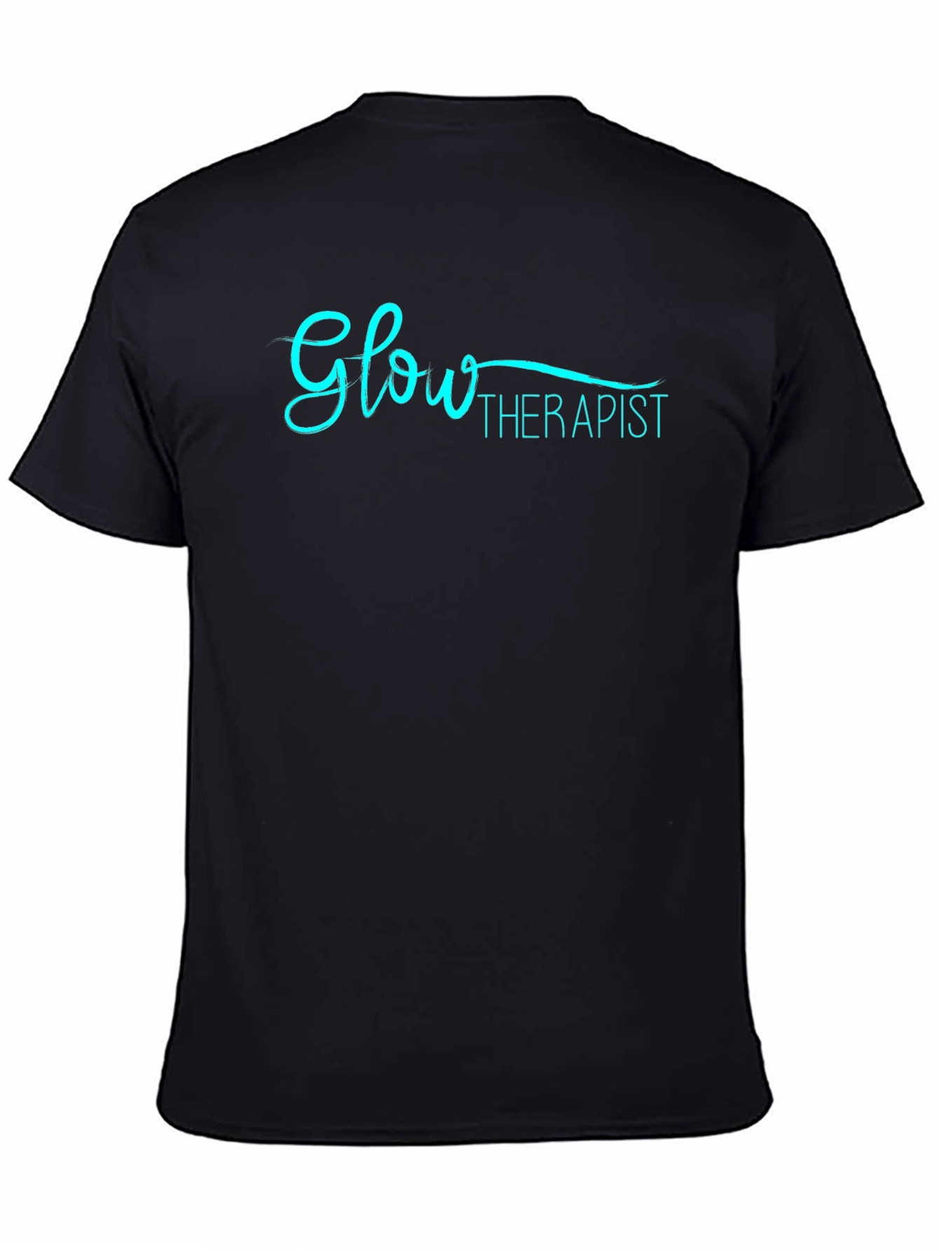 Black Glow Therapist Black T-Shirt view 4