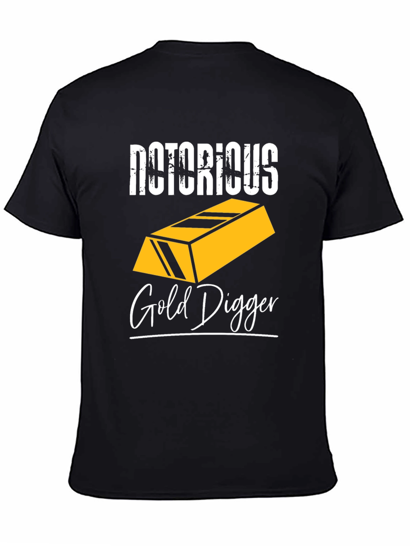 Black Notorious Gold Digger Graphic Tee view 4