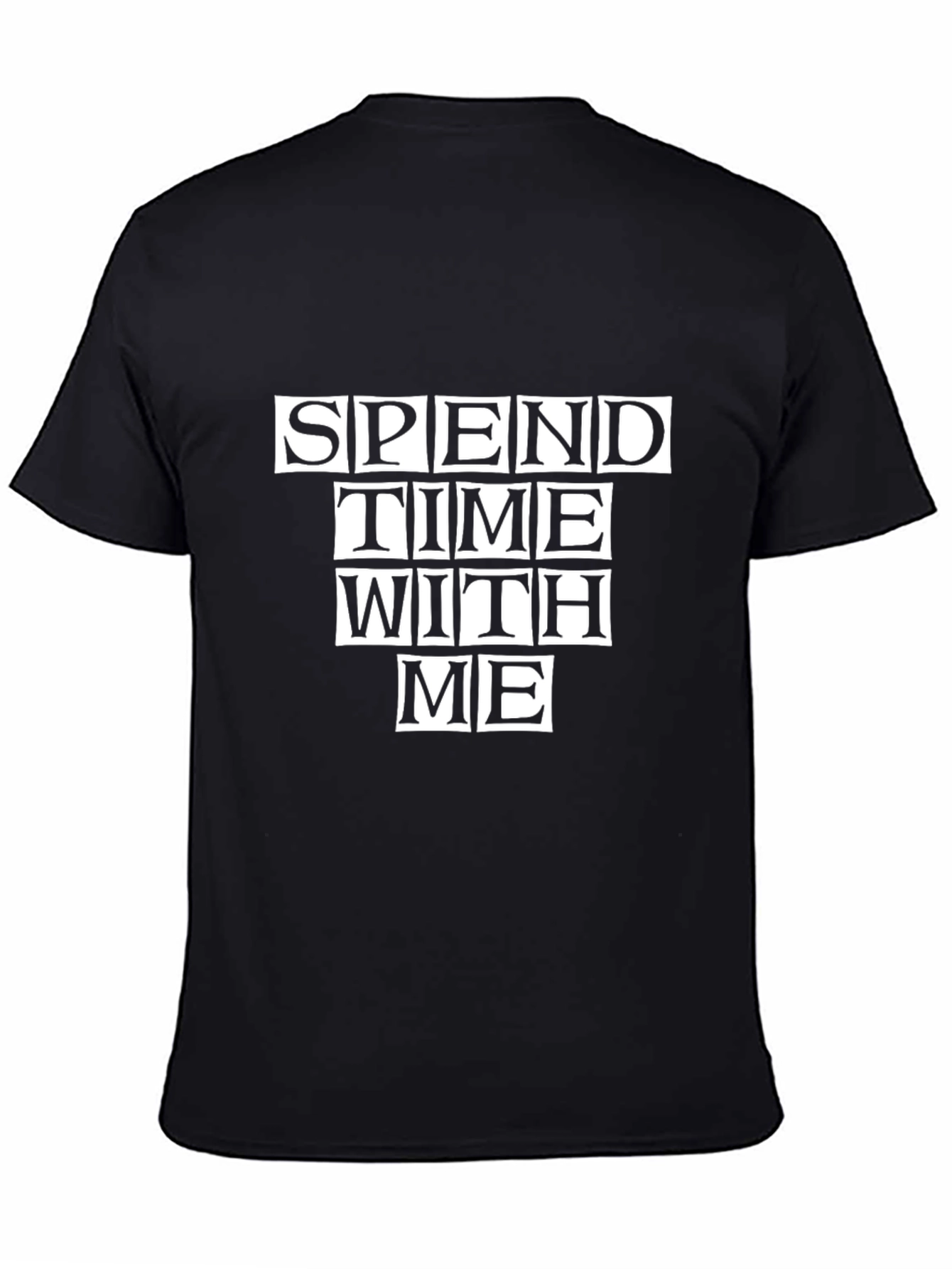 Black Spend Time With Me Black Graphic Tee view 4