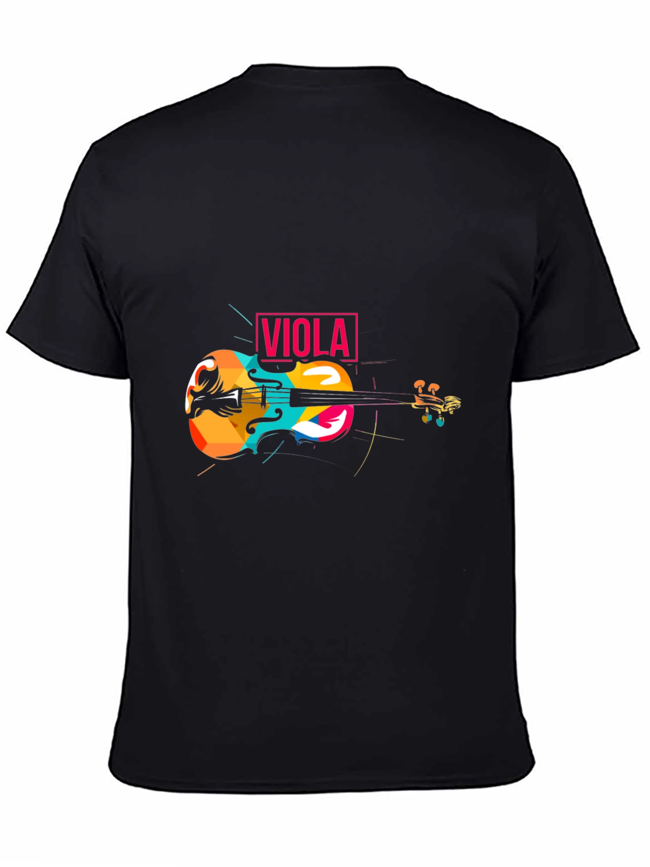 Black Colorful Viola Graphic T-Shirt view 4