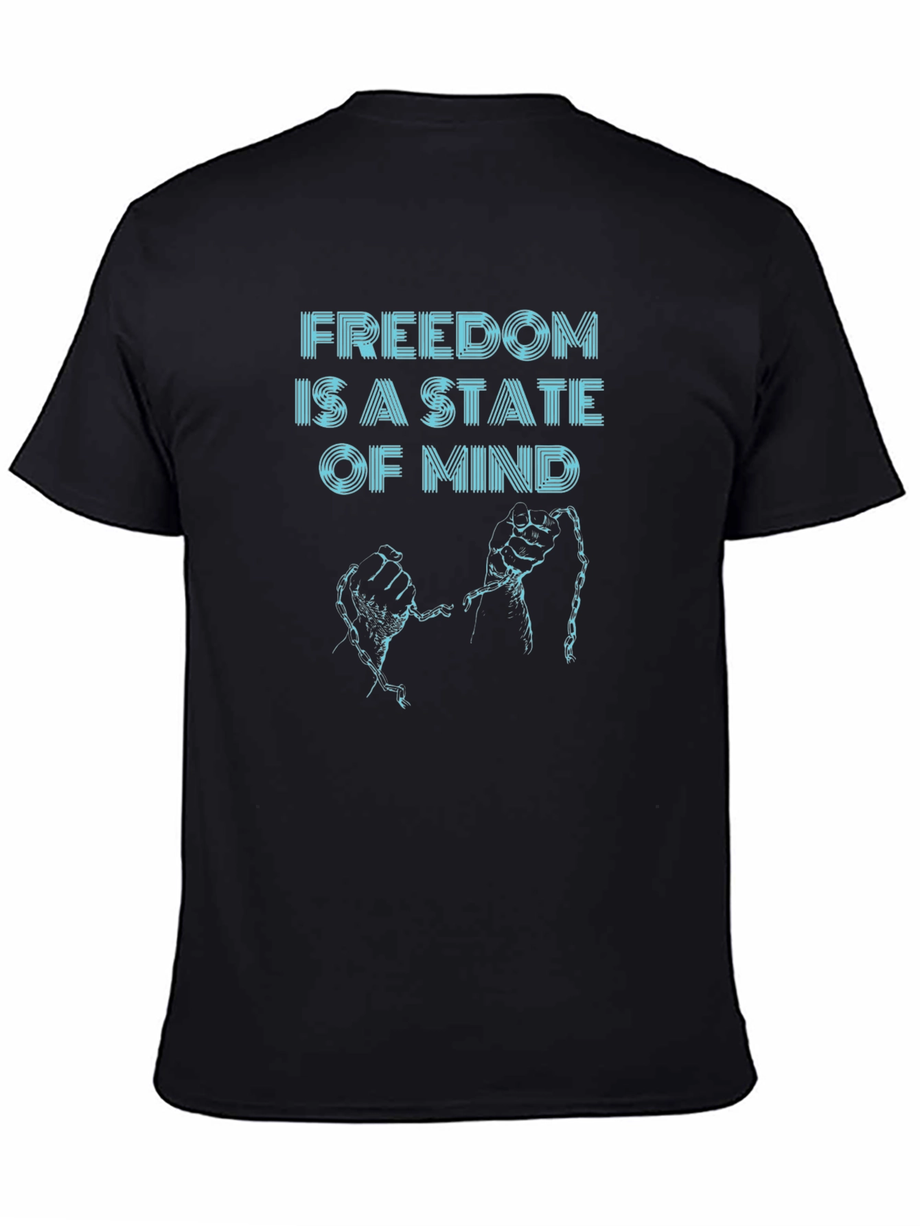 Black Freedom State of Mind Graphic Tee - Black view 4