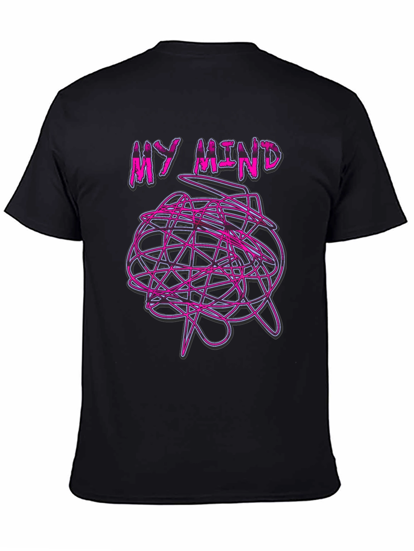 Black My Mind Graphic T-Shirt - Chaotic Brain Design view 4