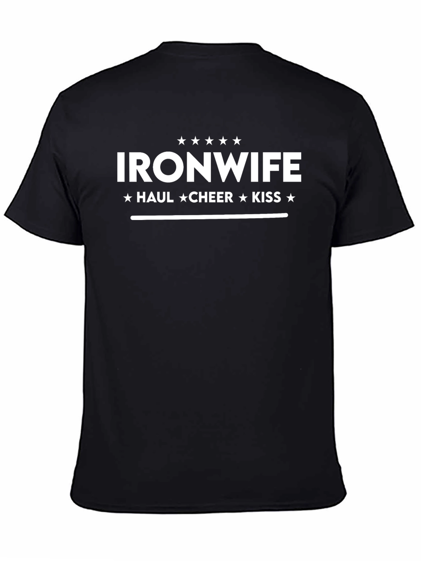 Black Ironwife Graphic Tee - Haul, Cheer, Kiss T-Shirt view 4