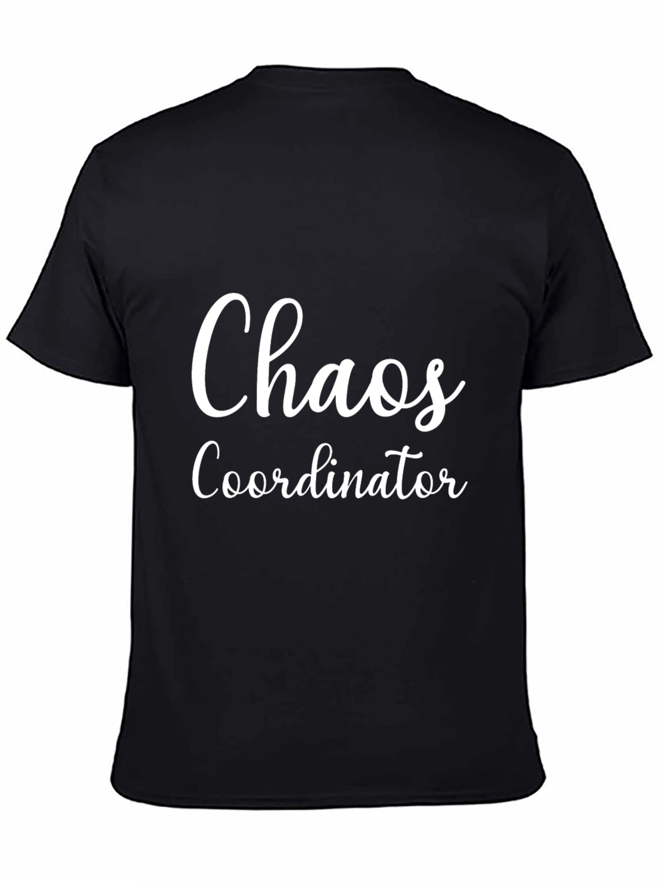 Black Chaos Coordinator Graphic T-Shirt - Black Crew Neck view 4