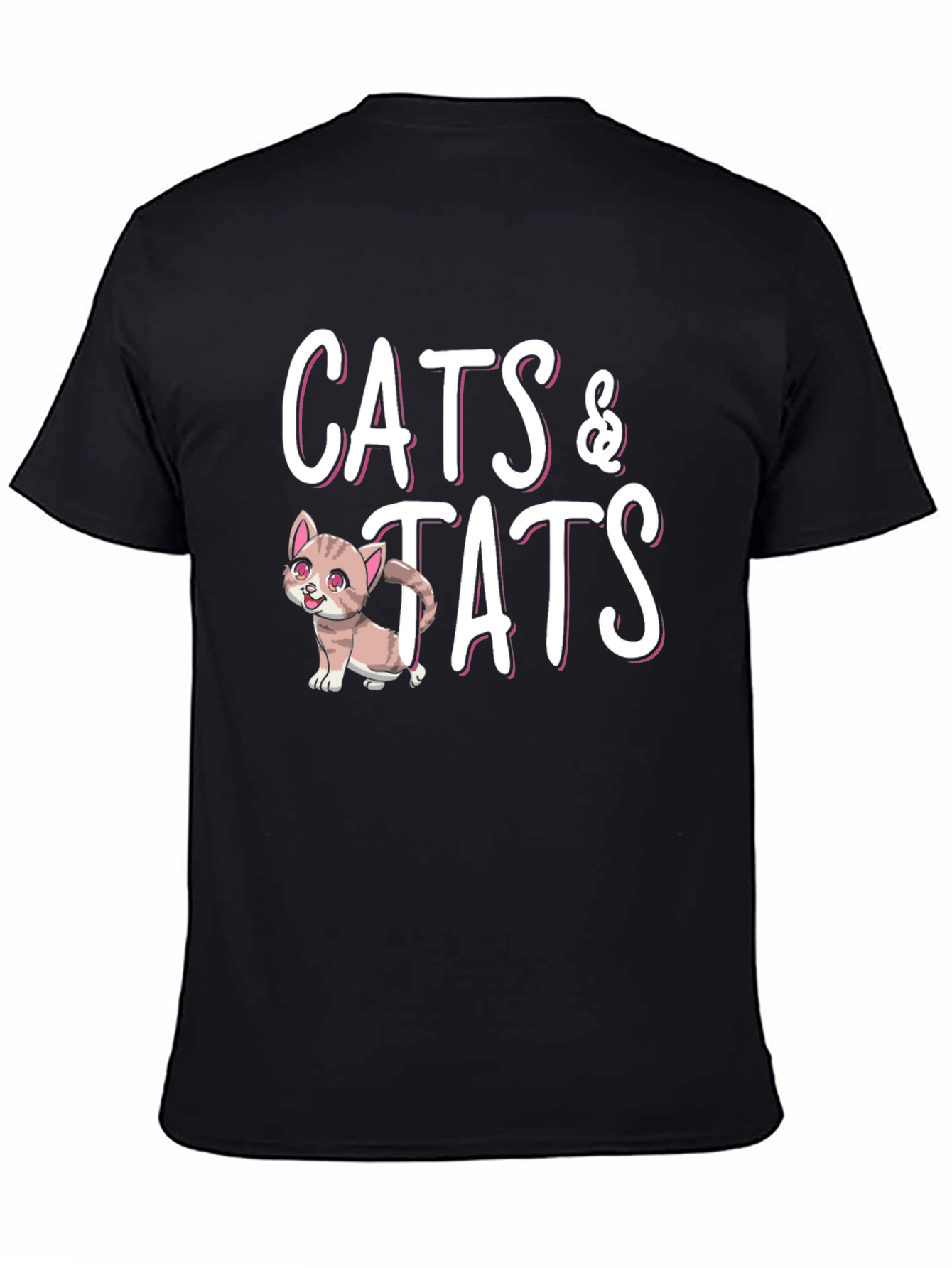 Black Cats & Tats Graphic T-Shirt - Black view 4