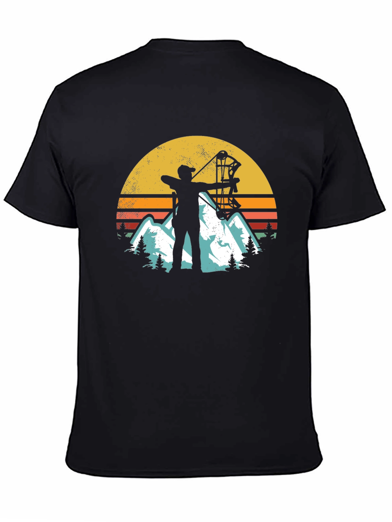 Black Archery Sunset Graphic Tee - Mountain Adventure view 4