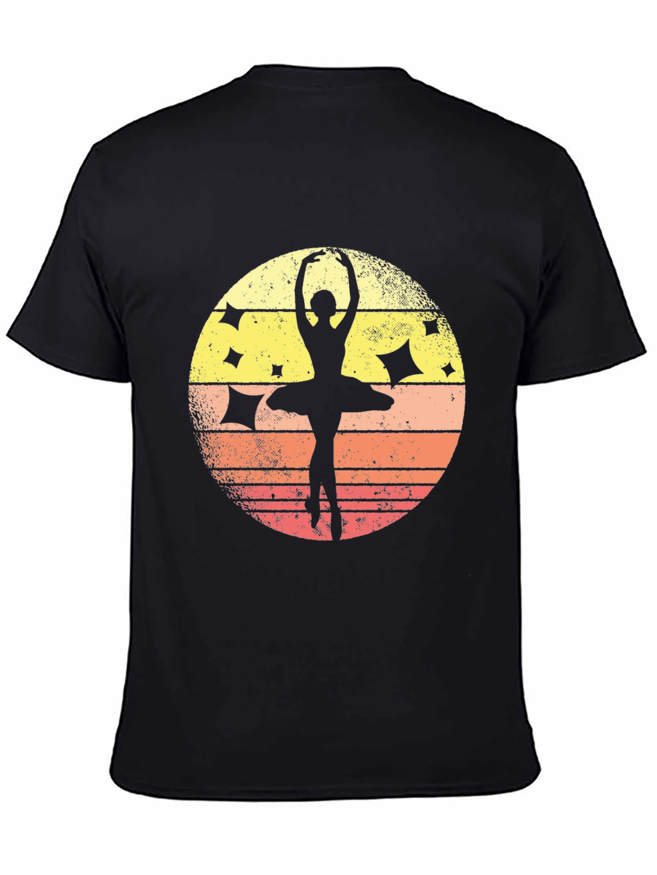 Black Ballet Dancer Silhouette Graphic Tee view 4