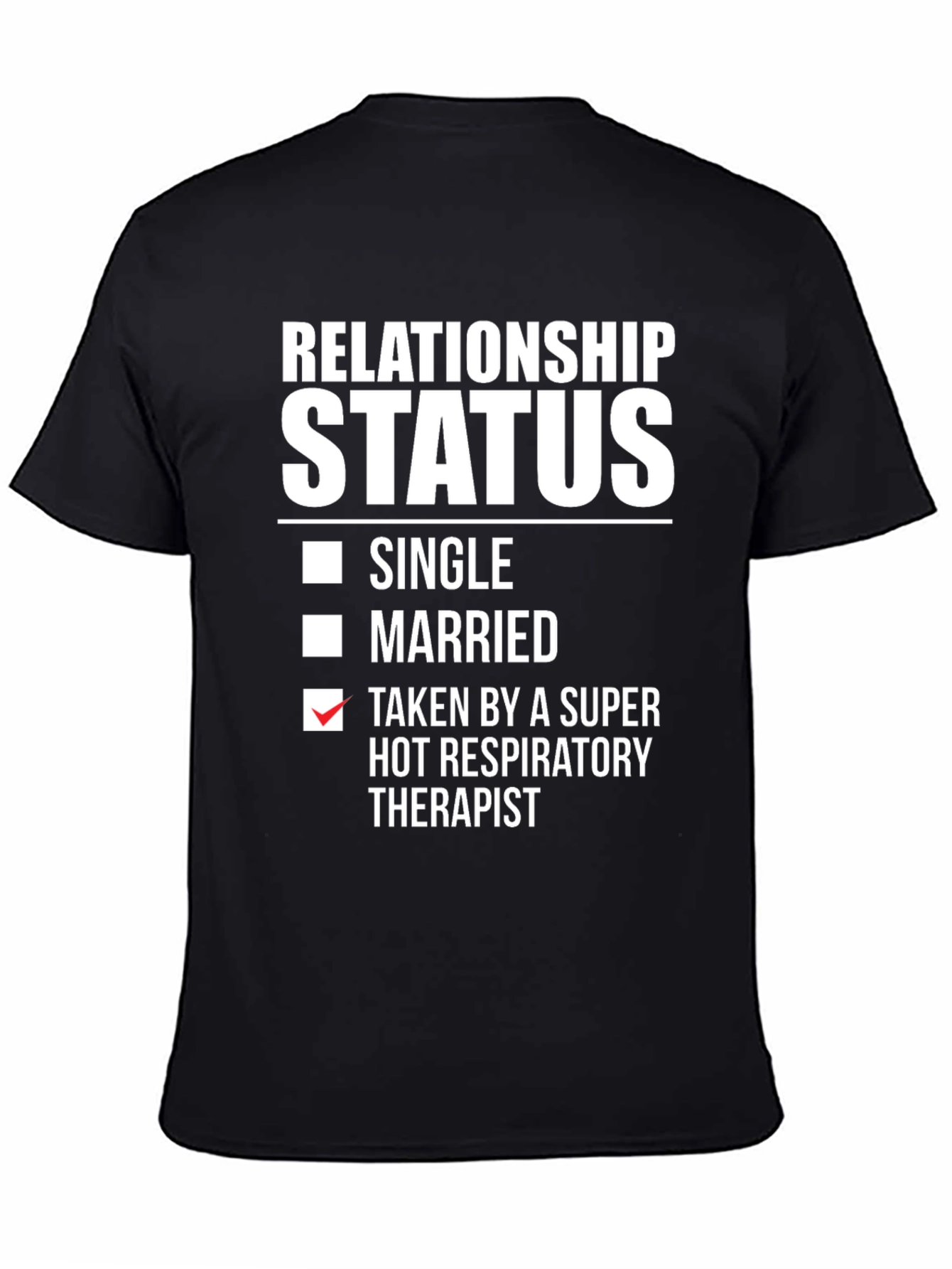 Black Relationship Status: Taken by Therapist T-Shirt view 4
