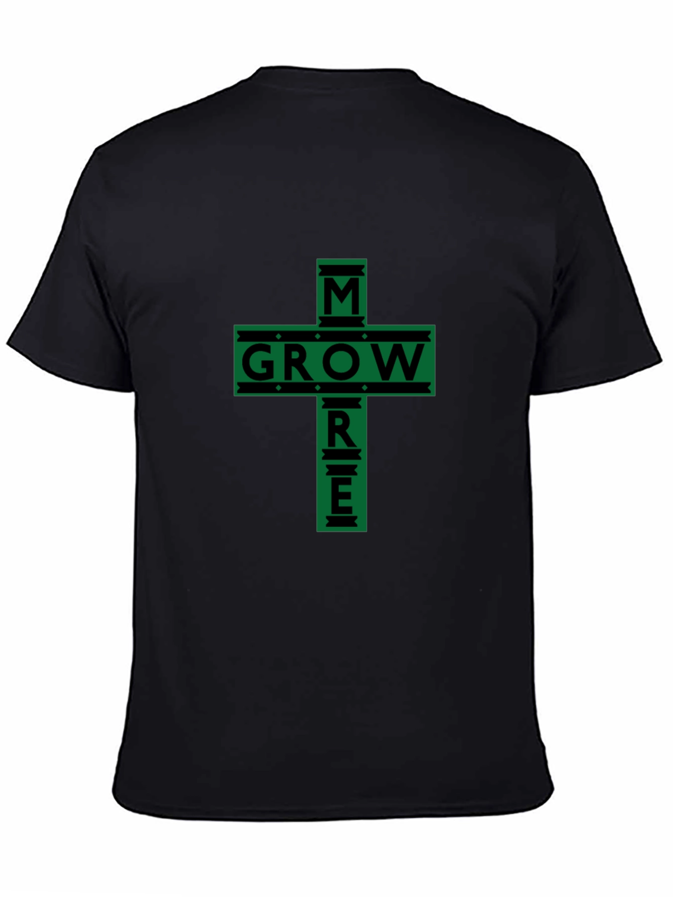 Black Grow More Graphic Tee - Black Cotton Blend view 4