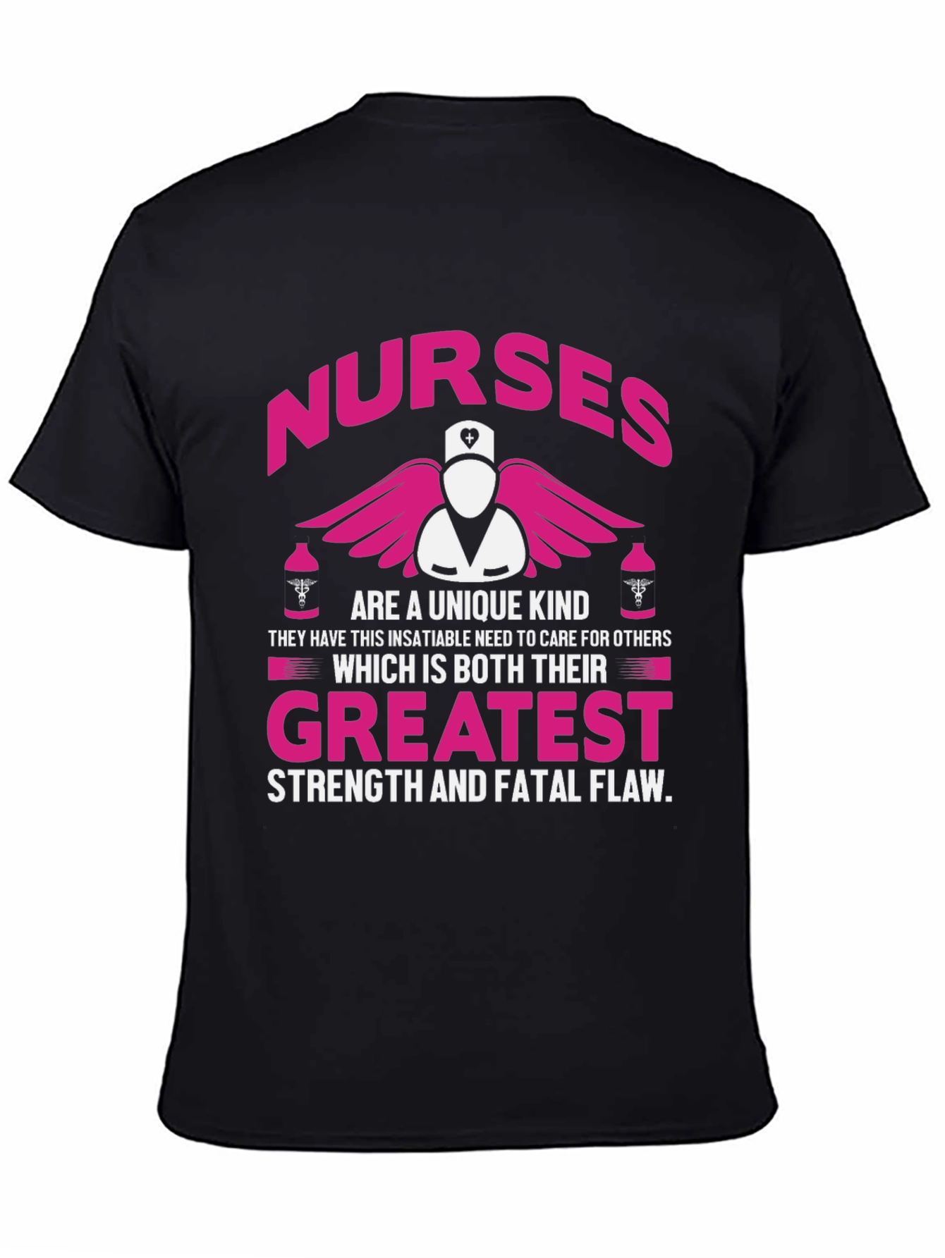 Black Nurses Unique Kind T-Shirt - Pink Graphic Tee view 4