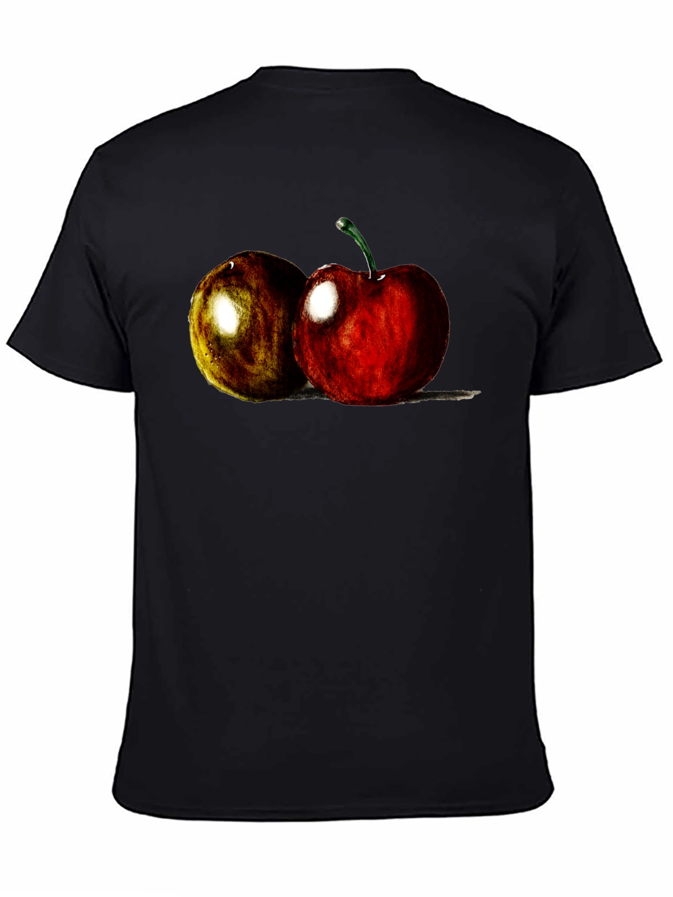 Black Cherry Fruit Graphic Tee - Soft Cotton Blend view 4
