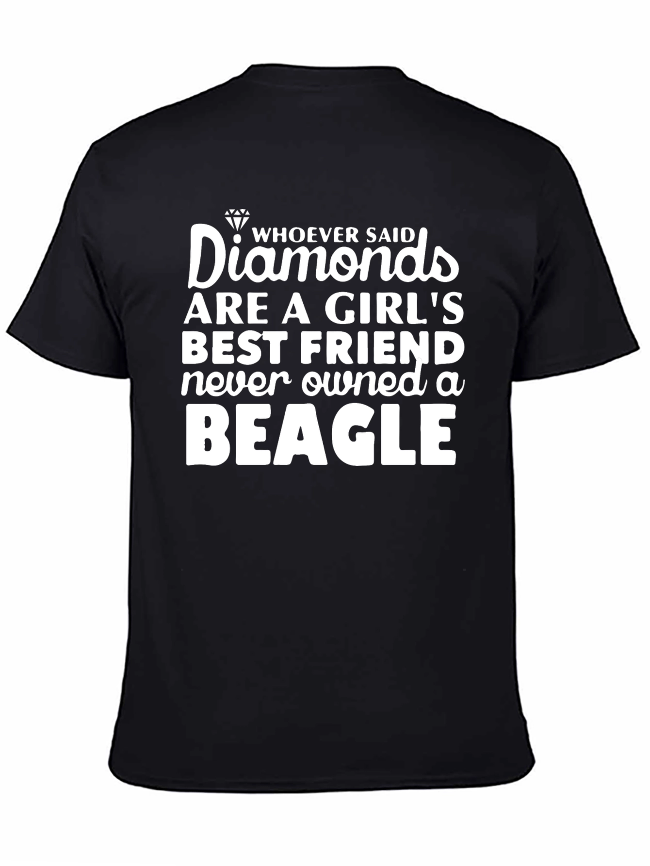 Black Diamonds & Beagles Graphic T-Shirt - Dog Lover Tee view 4