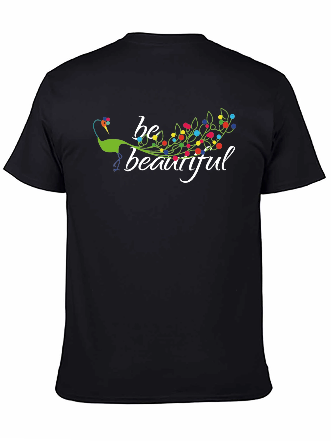 Black Be Beautiful Peacock Graphic T-Shirt view 4