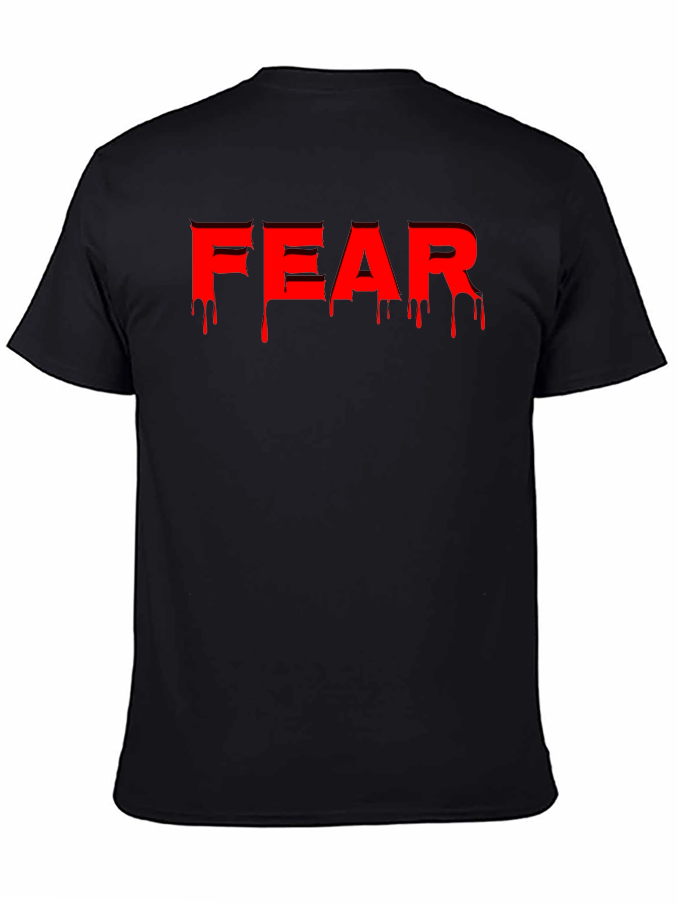 Black Fear Drip Graphic Tee - Men's Black T-Shirt view 4