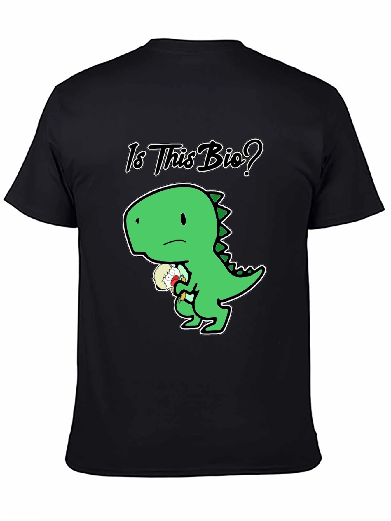 Black Is This Bio? Dinosaur T-Shirt view 4