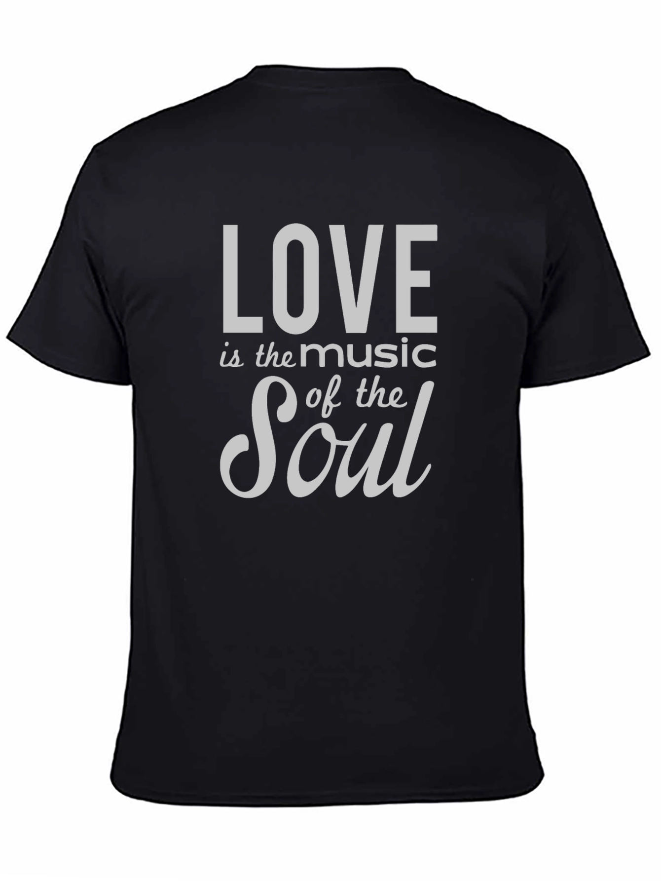 Black Love is the Music of the Soul Black T-Shirt view 4