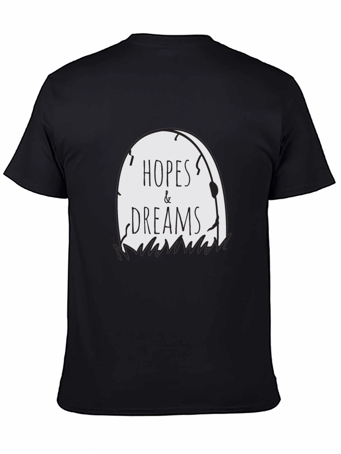 Black Hopes & Dreams Tombstone Graphic Tee - Black view 4