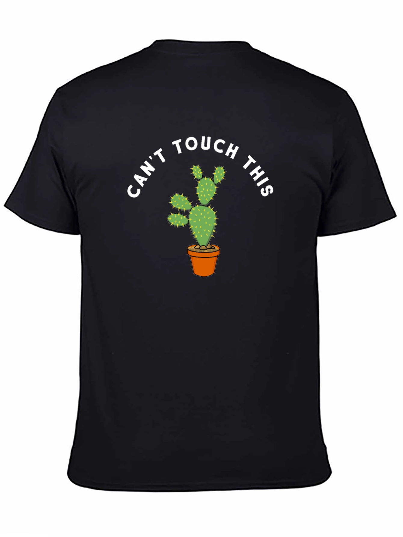 Black Funny Cactus Graphic T-Shirt - Can't Touch This view 4