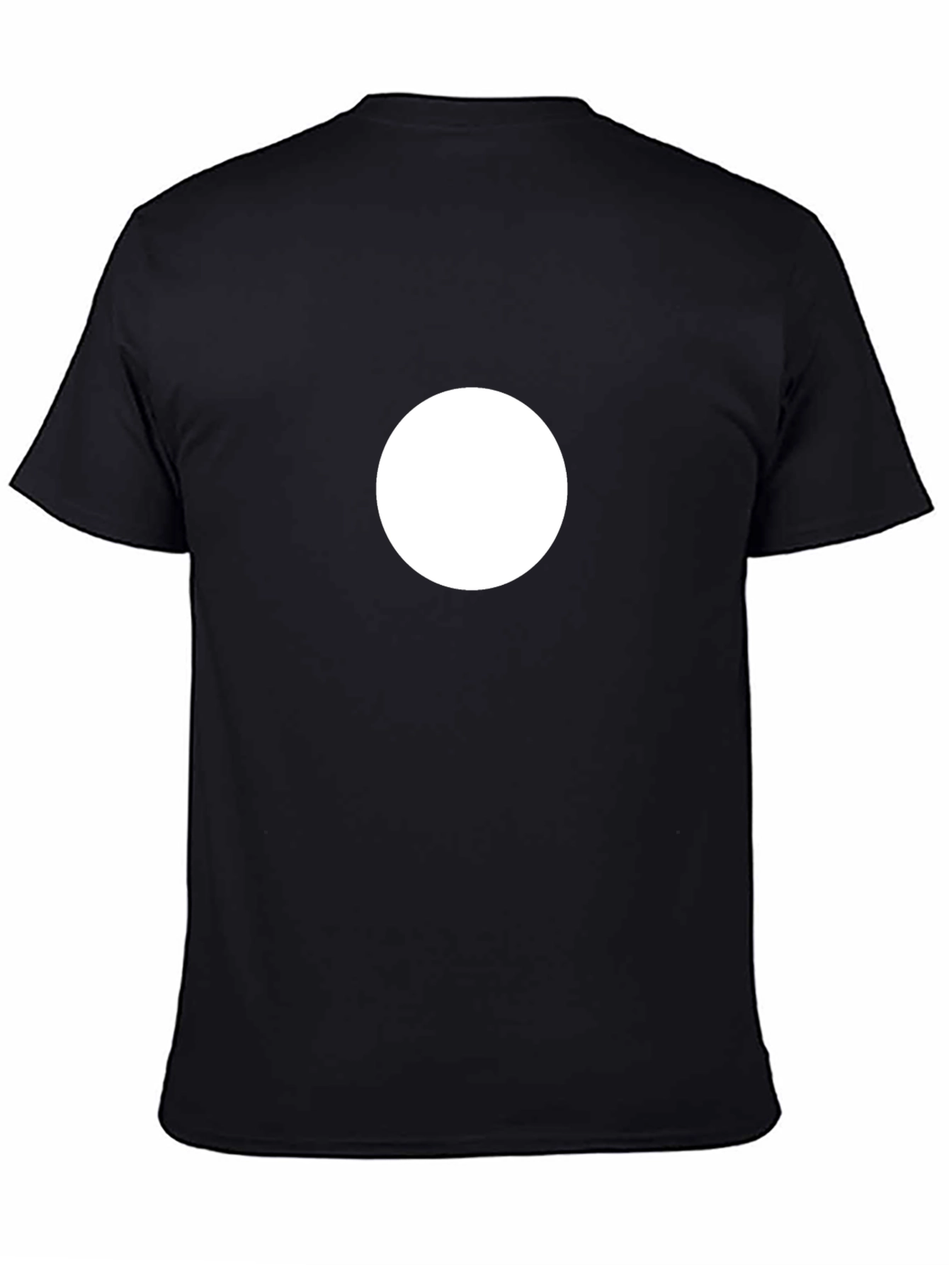 Minimalist Circle Graphic Tee - Black - 4
