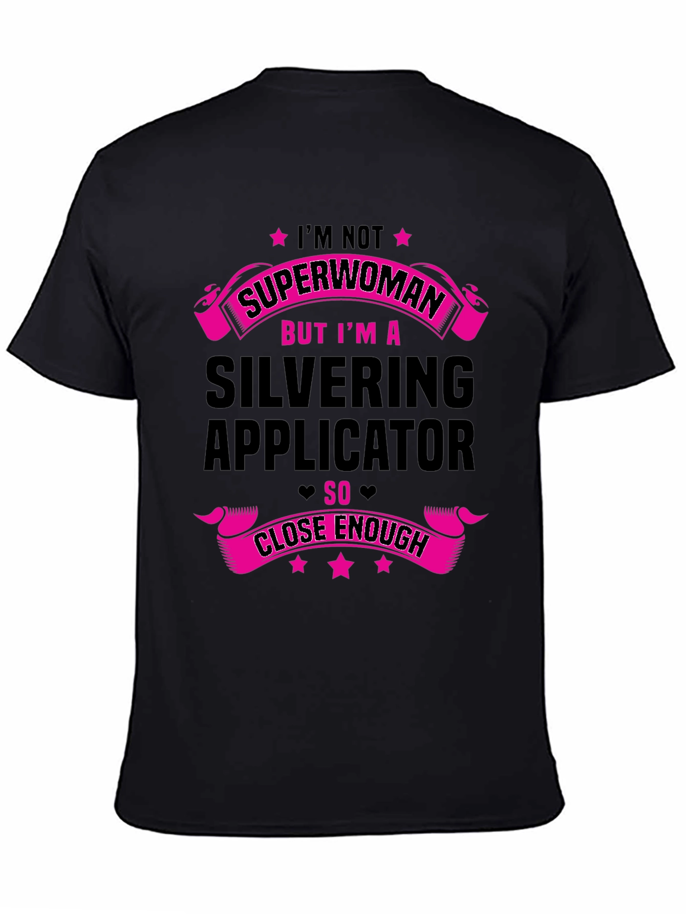 Black Silvering Applicator Funny T-Shirt view 4
