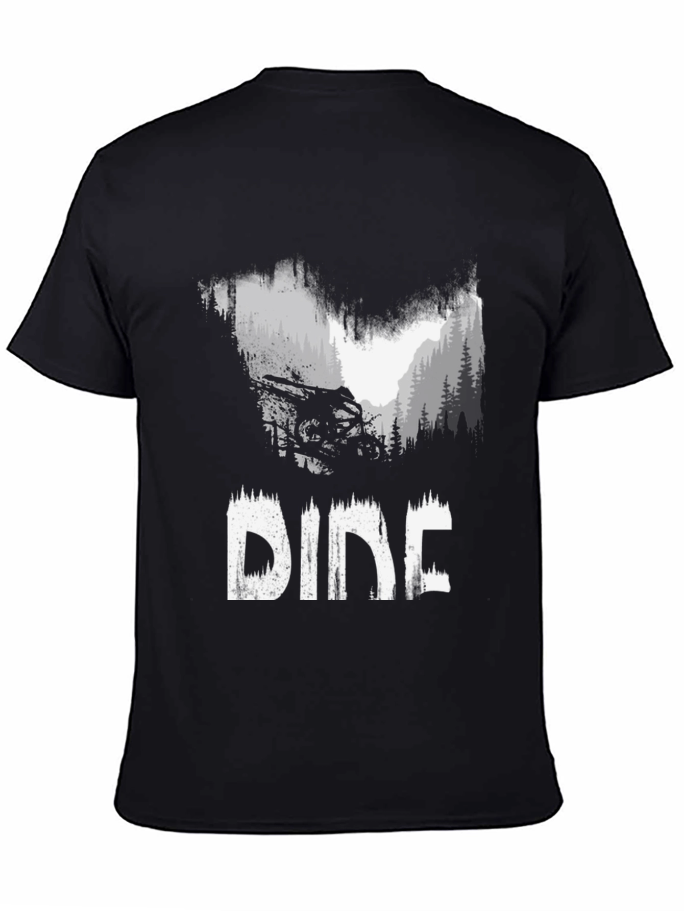 Black Ride Graphic Black T-Shirt view 4