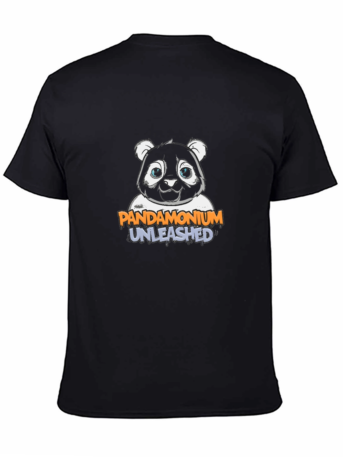 Black Pandamonium Unleashed Graphic Tee - Black Cotton Blend view 4