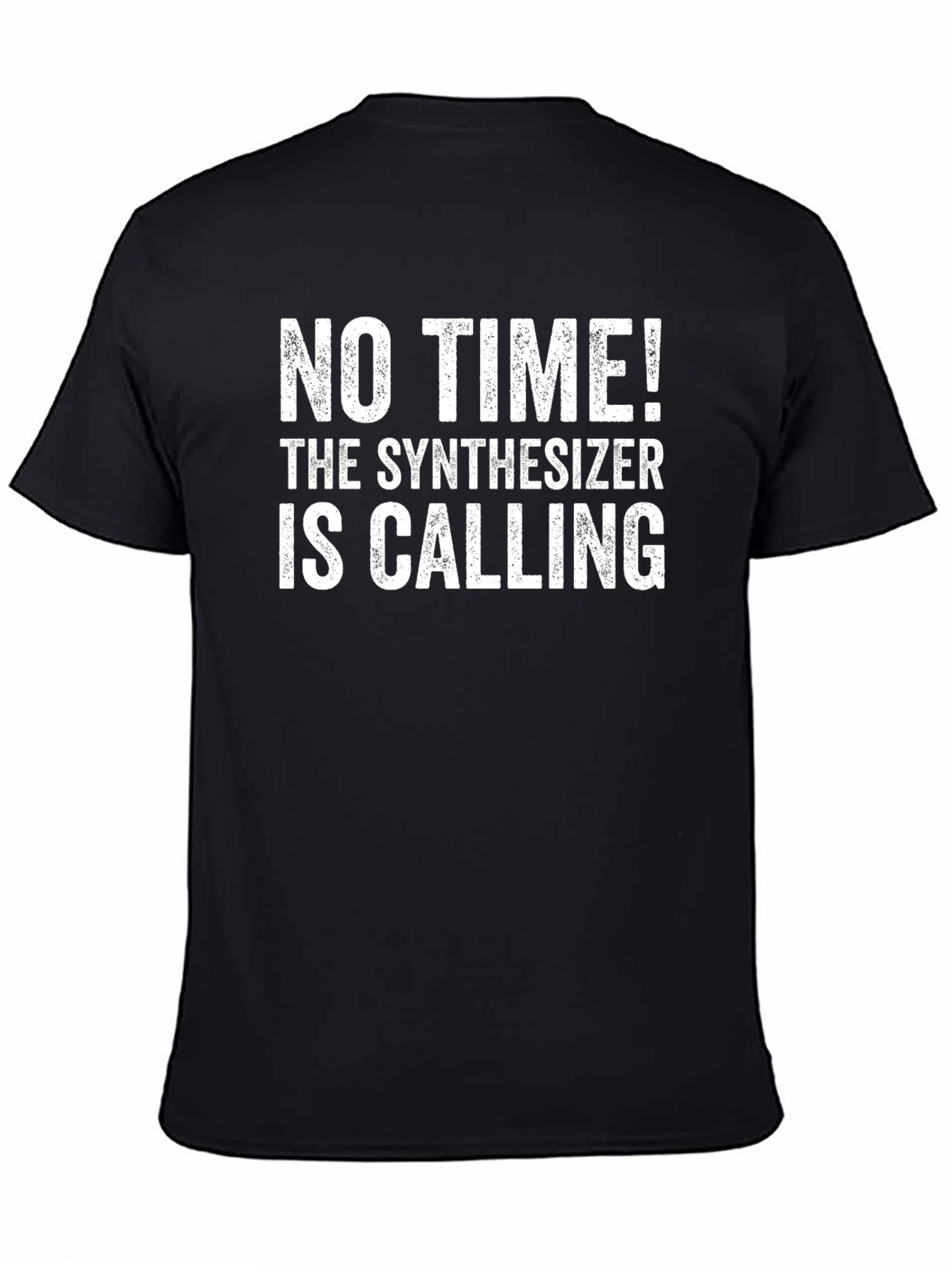 Black Synthesizer Calling T-Shirt - Musician Gift view 4