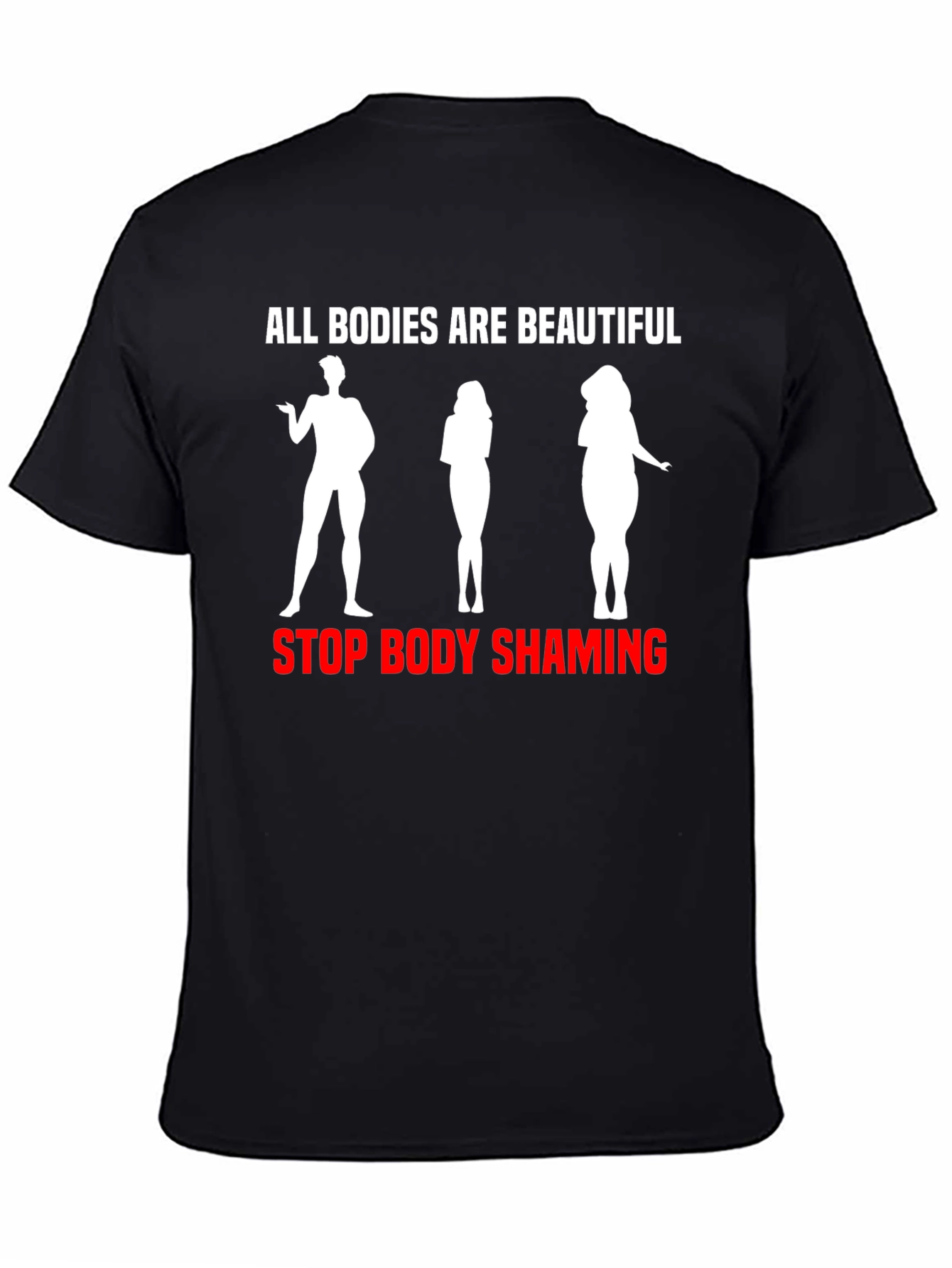 Black All Bodies are Beautiful Graphic Tee view 4