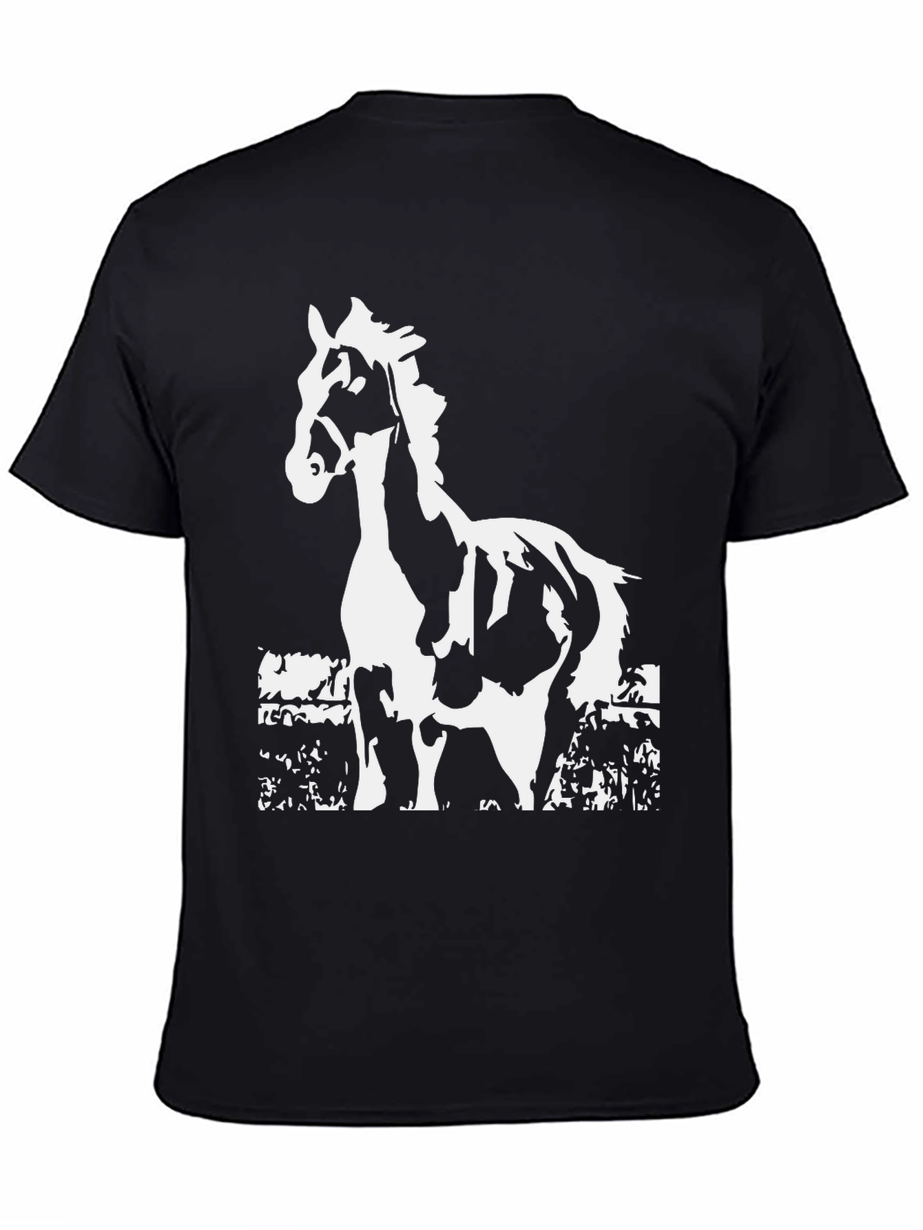 Black Horse Graphic T-Shirt - Black view 4