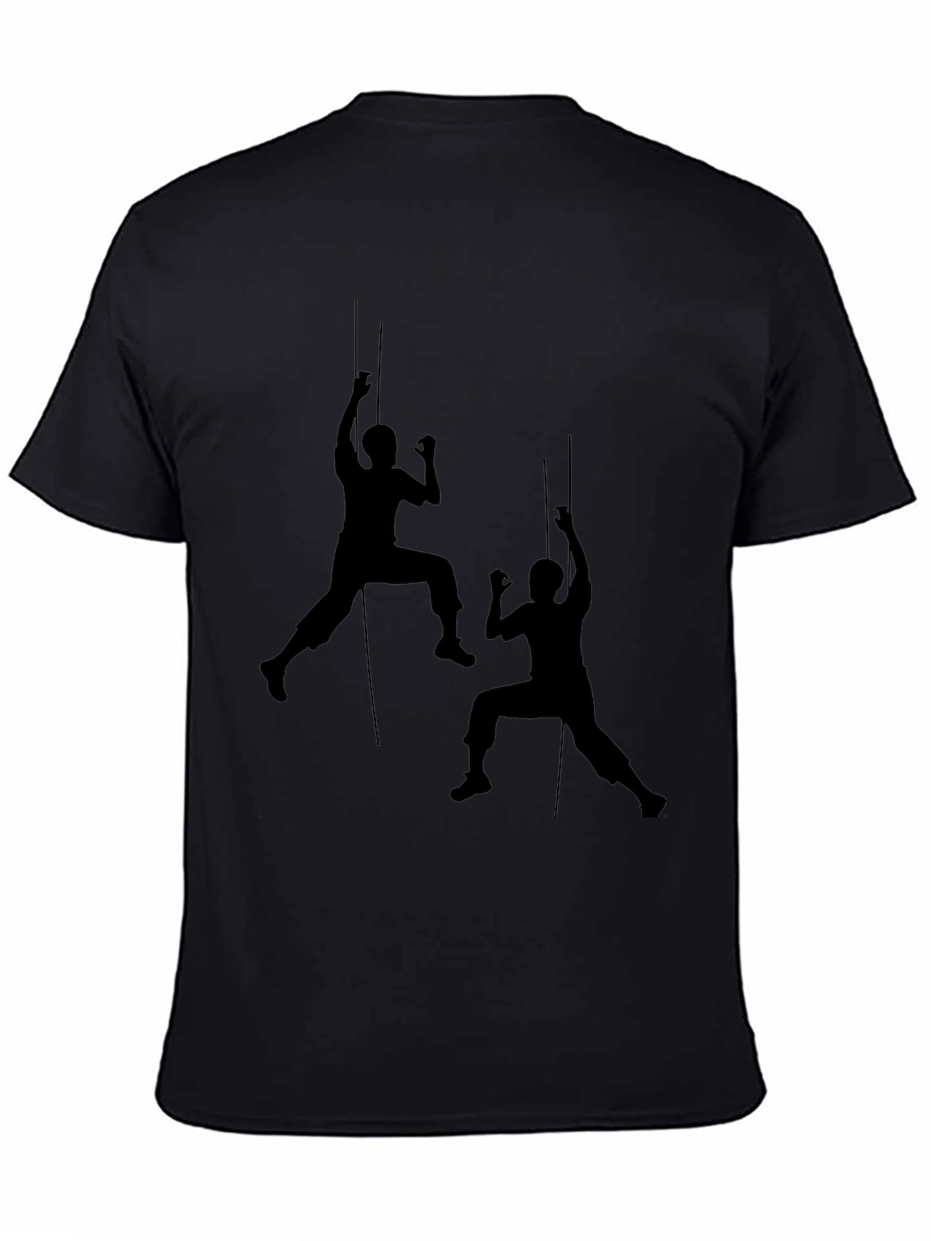 Black Black Climbing Silhouette T-Shirt view 4