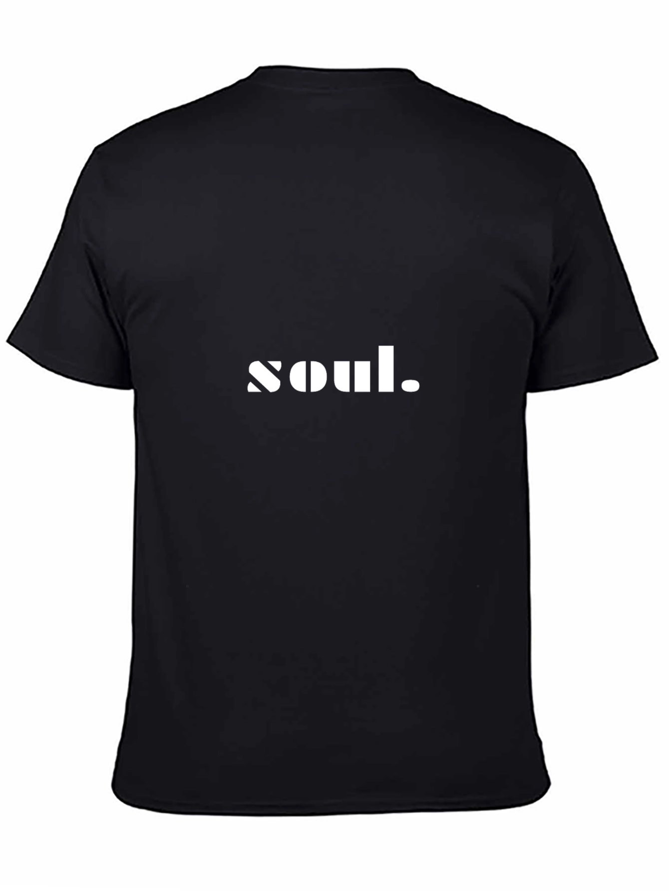 Black Soul Graphic Print T-Shirt - Casual Style view 4