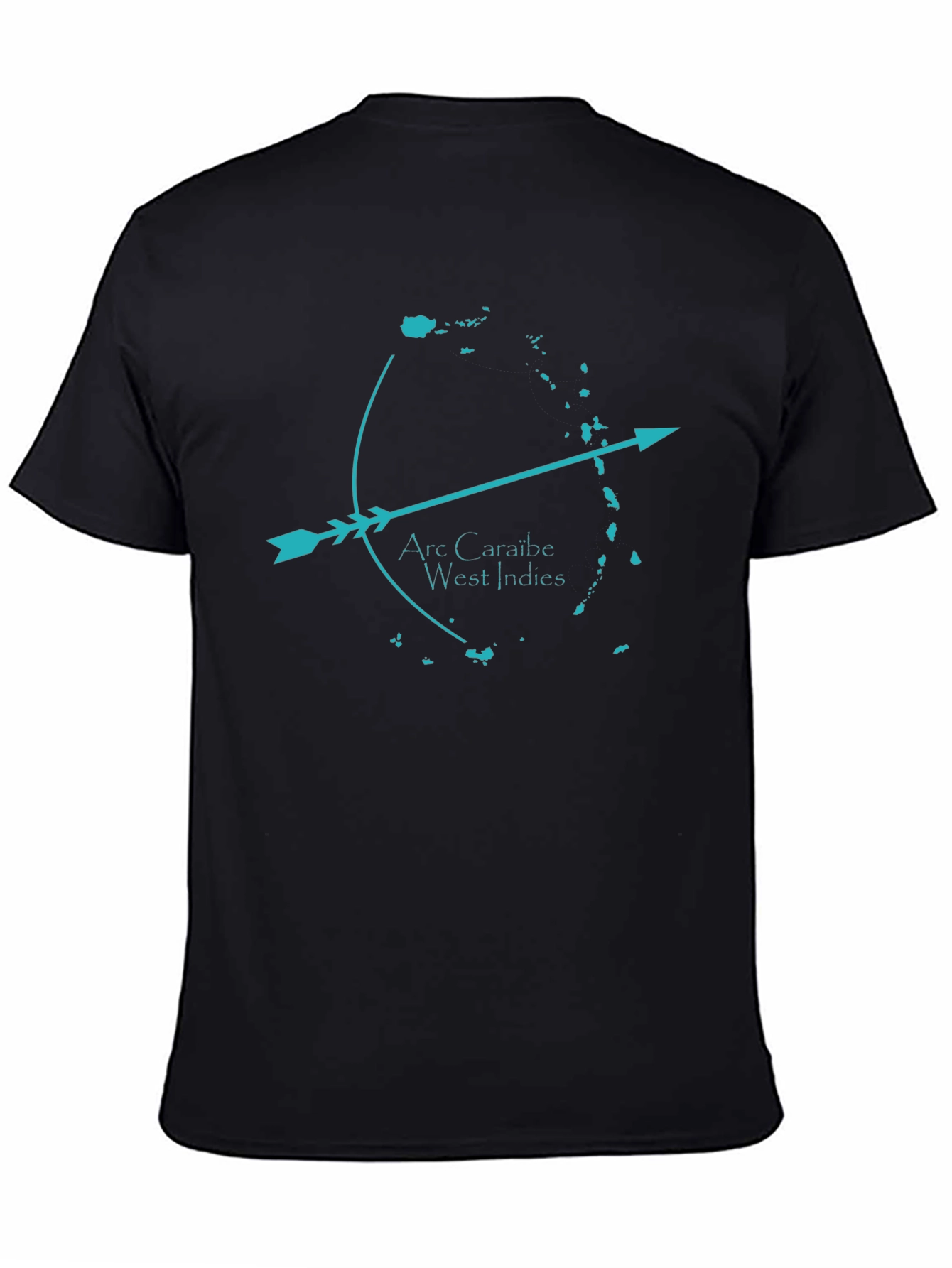 Black Caribbean Islands Bow & Arrow Graphic Tee view 4