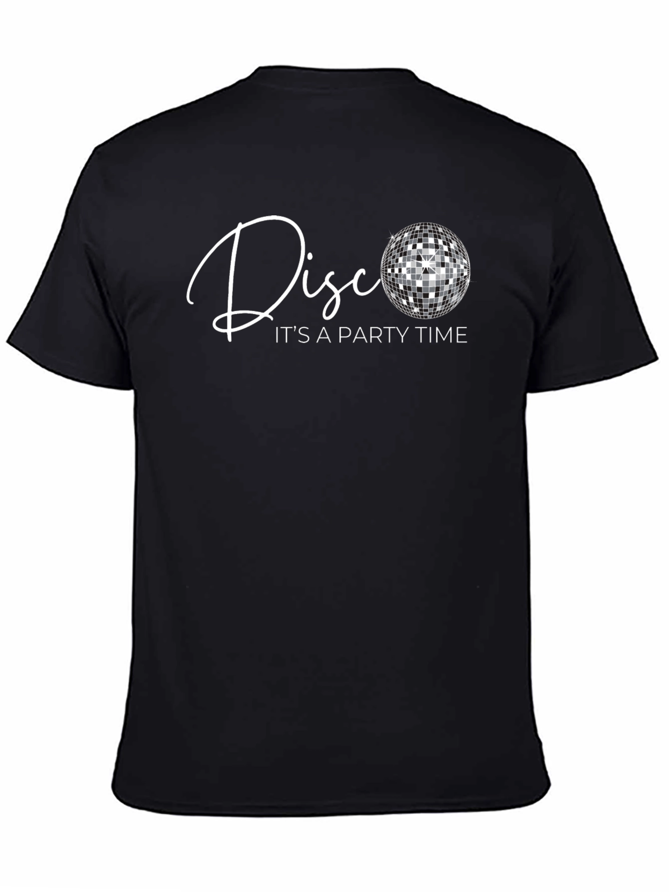 Black Disco Party Time Black Graphic Tee view 4