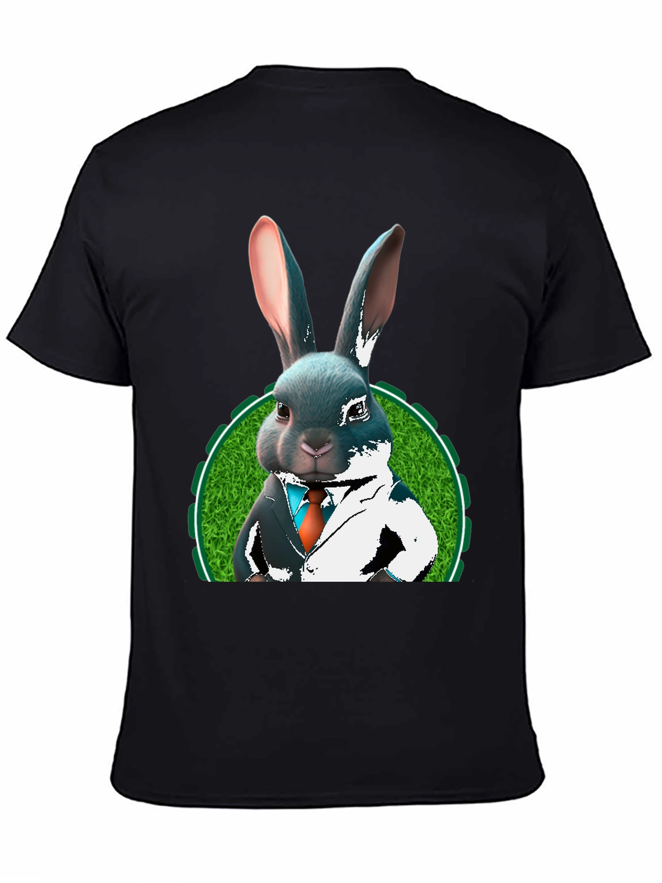 Black Sophisticated Rabbit T-Shirt - Black view 4