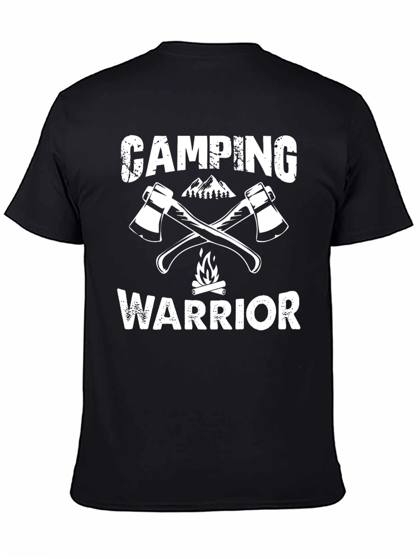 Black Camping Warrior Graphic T-Shirt view 4