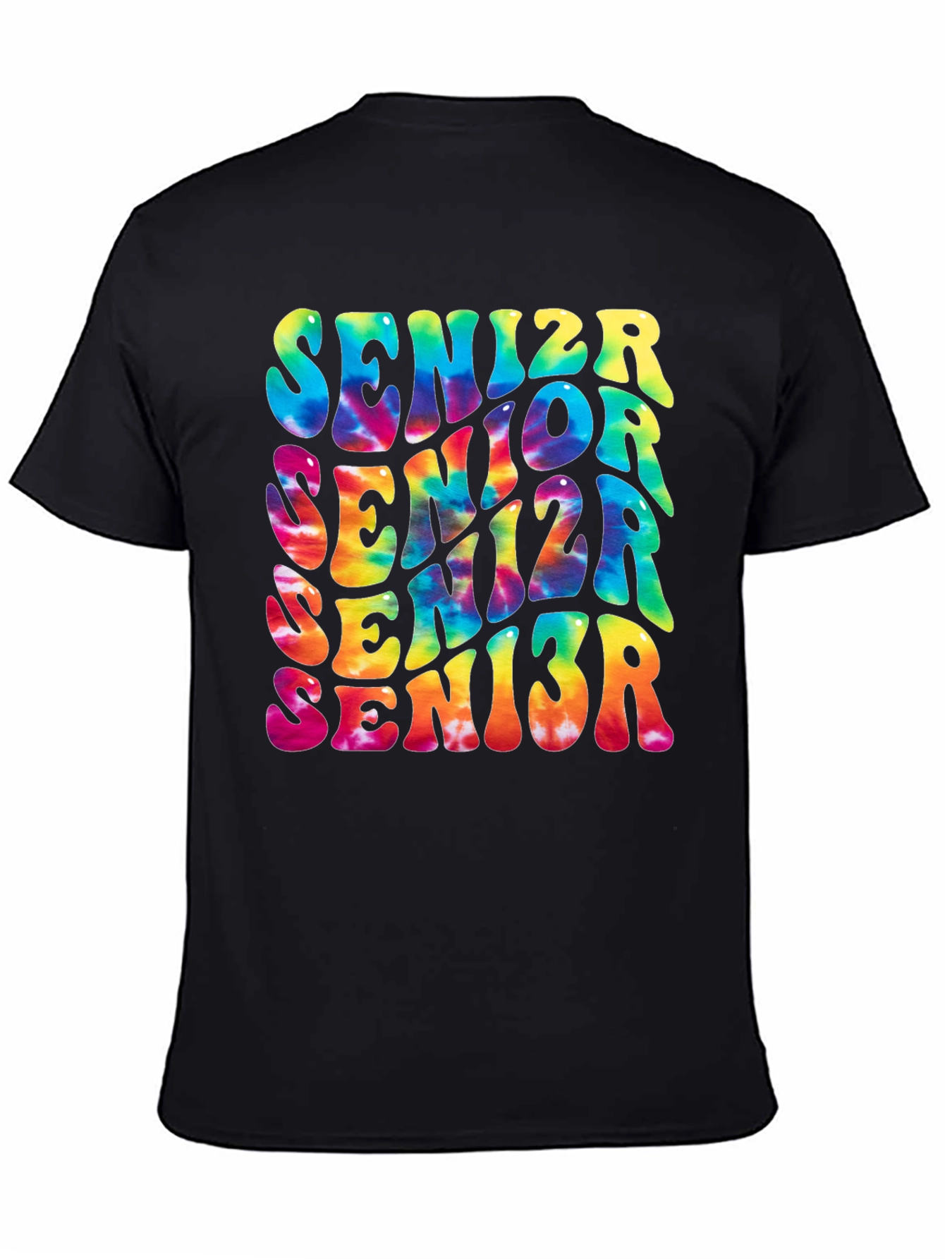 Black Senior Tie-Dye Graphic T-Shirt view 4