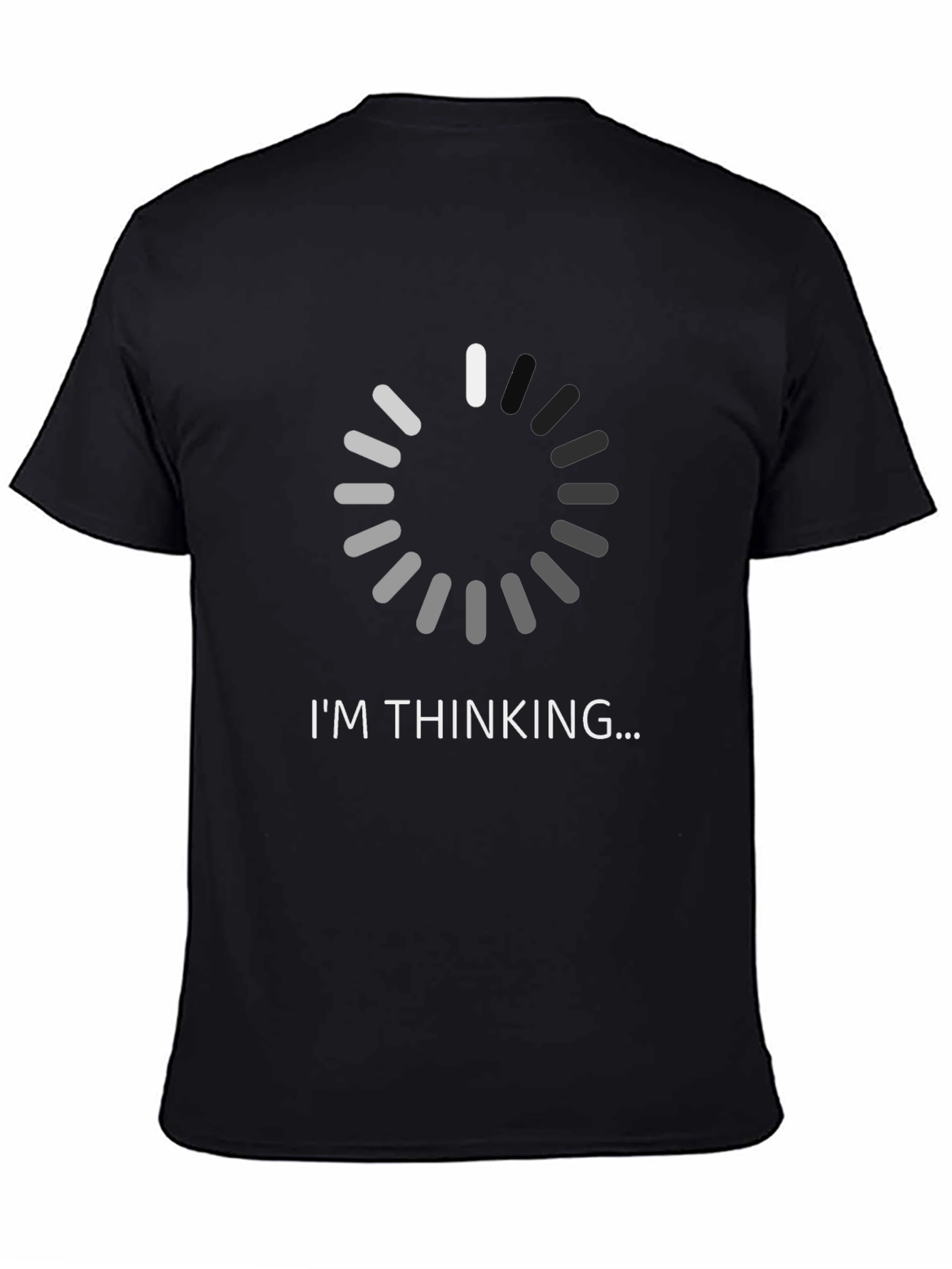 Black I'm Thinking Funny T-Shirt - Novelty Graphic Tee view 4