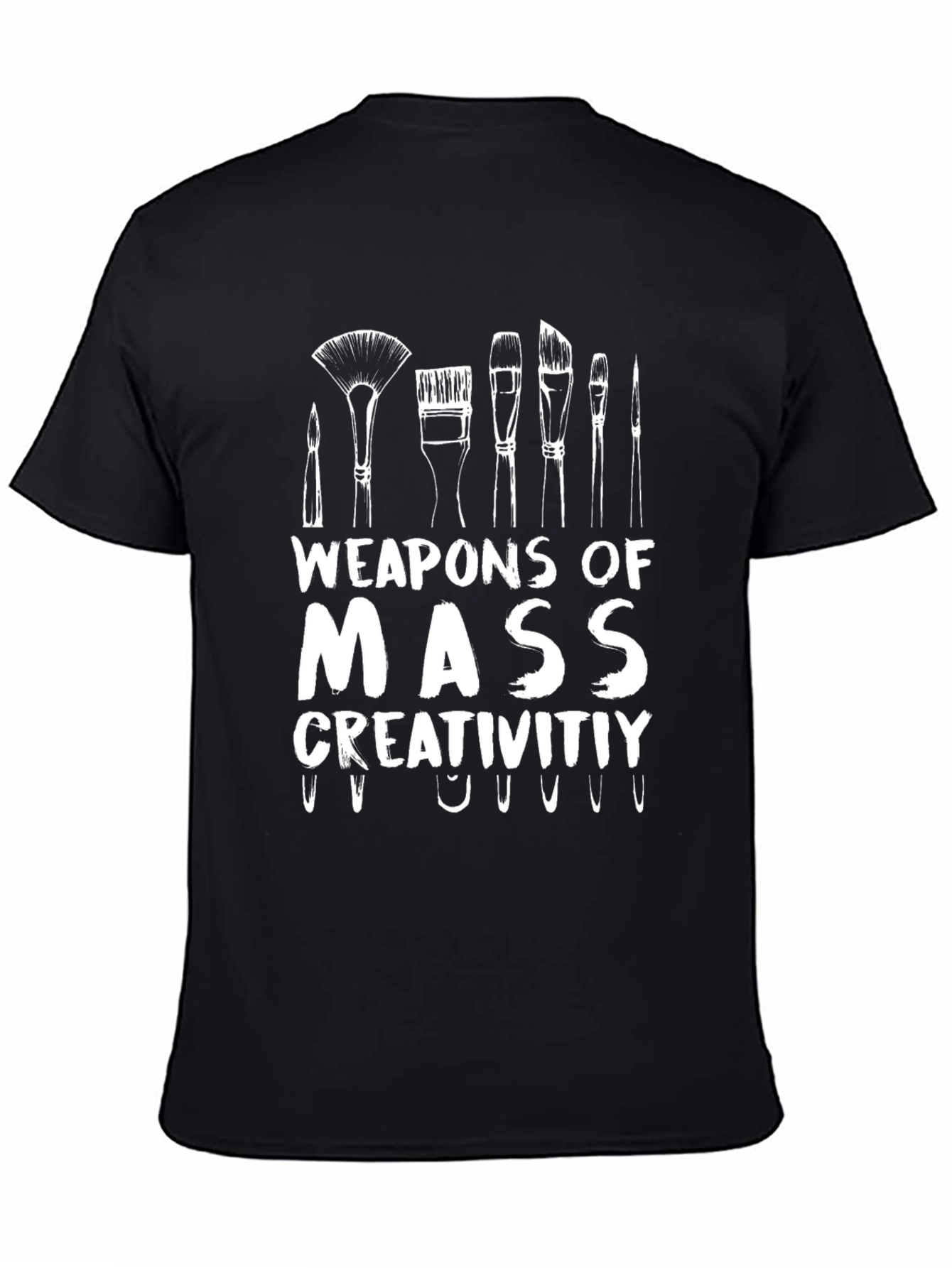 Black Weapons of Mass Creativity Graphic T-Shirt view 4