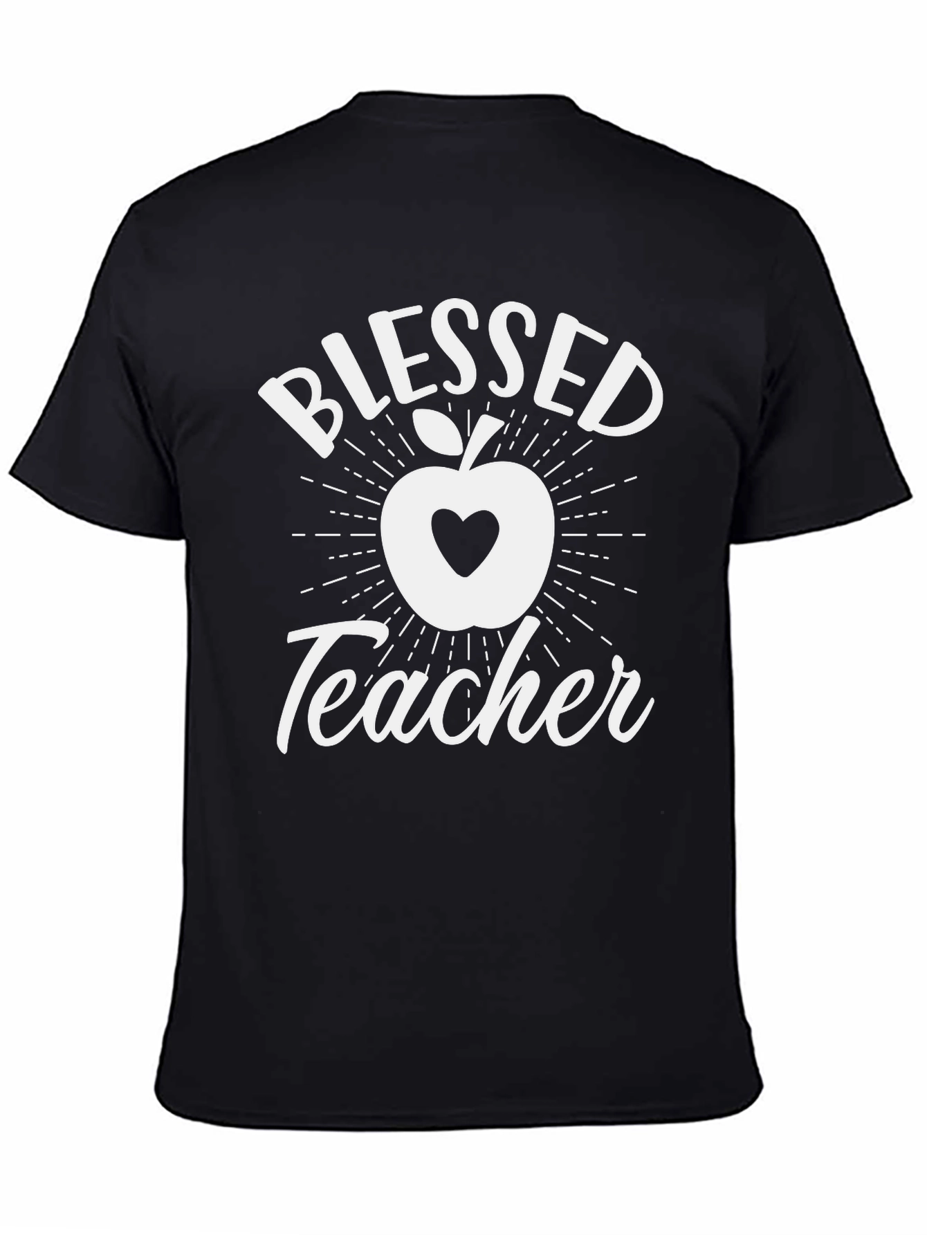 Black Blessed Teacher T-Shirt view 4
