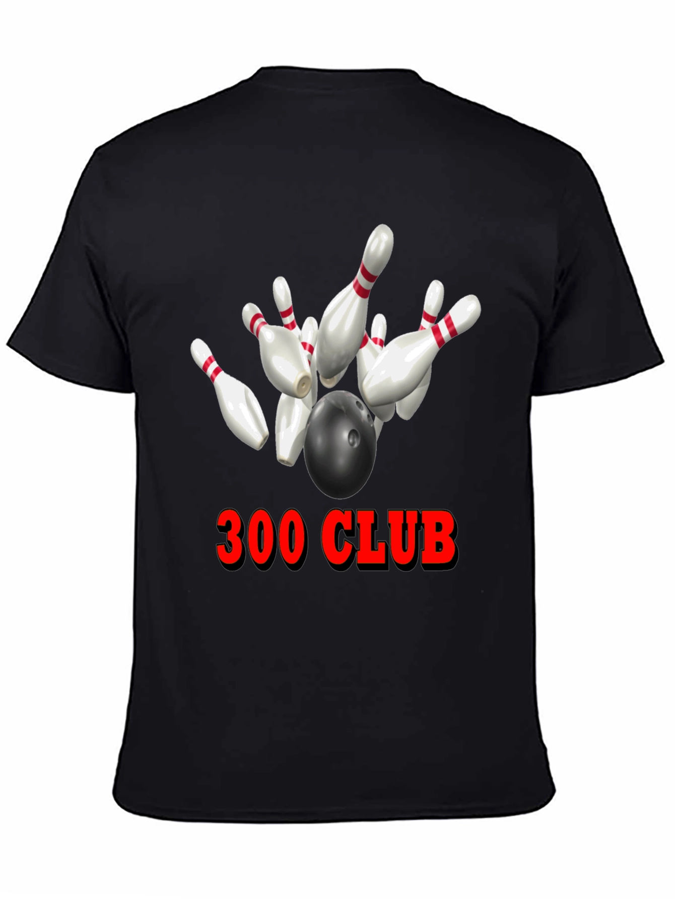 Black 300 Club Bowling T-Shirt view 4
