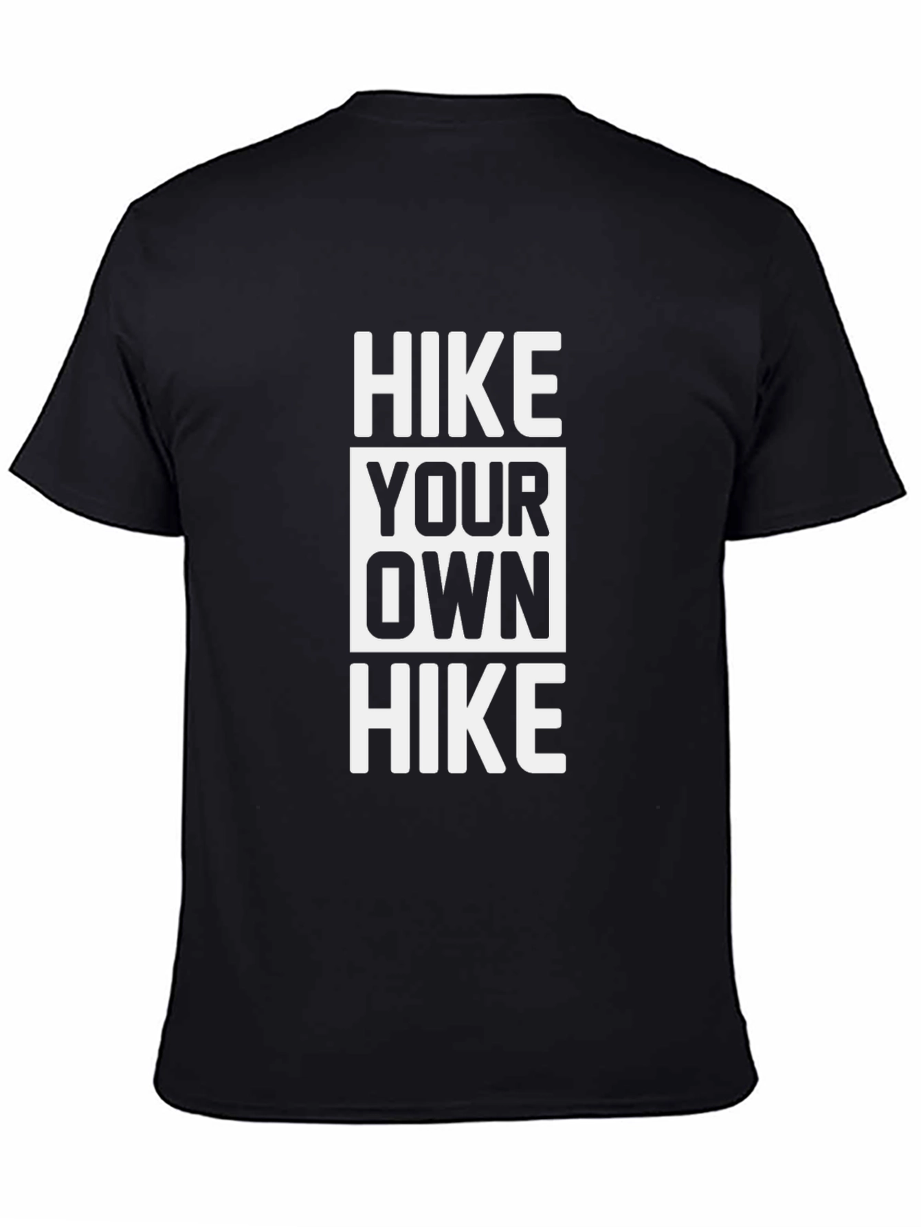 Black Hike Your Own Hike Graphic Tee - Outdoor Adventure T-Shirt view 4
