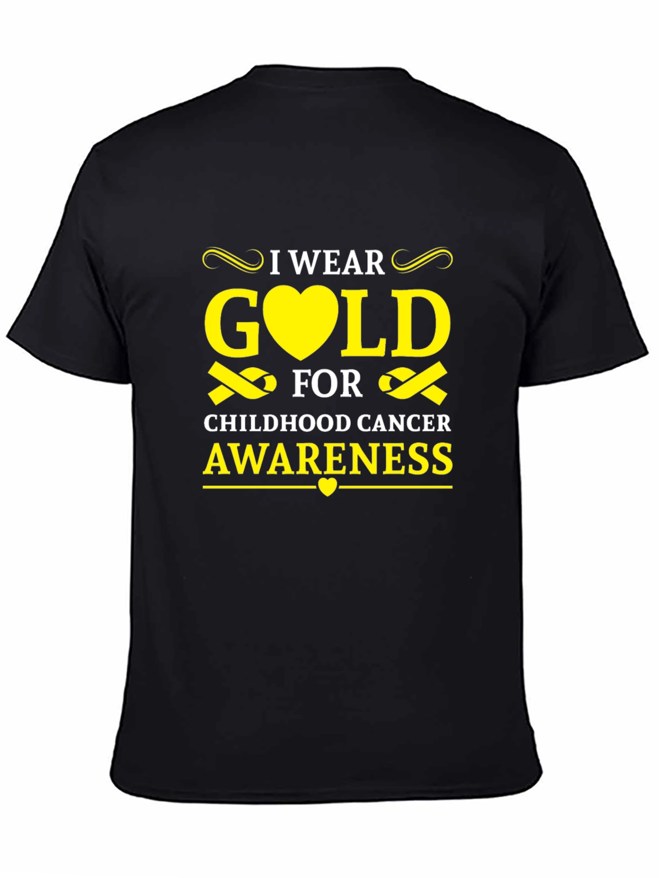 Childhood Cancer Awareness I Wear Gold T-Shirt - 4